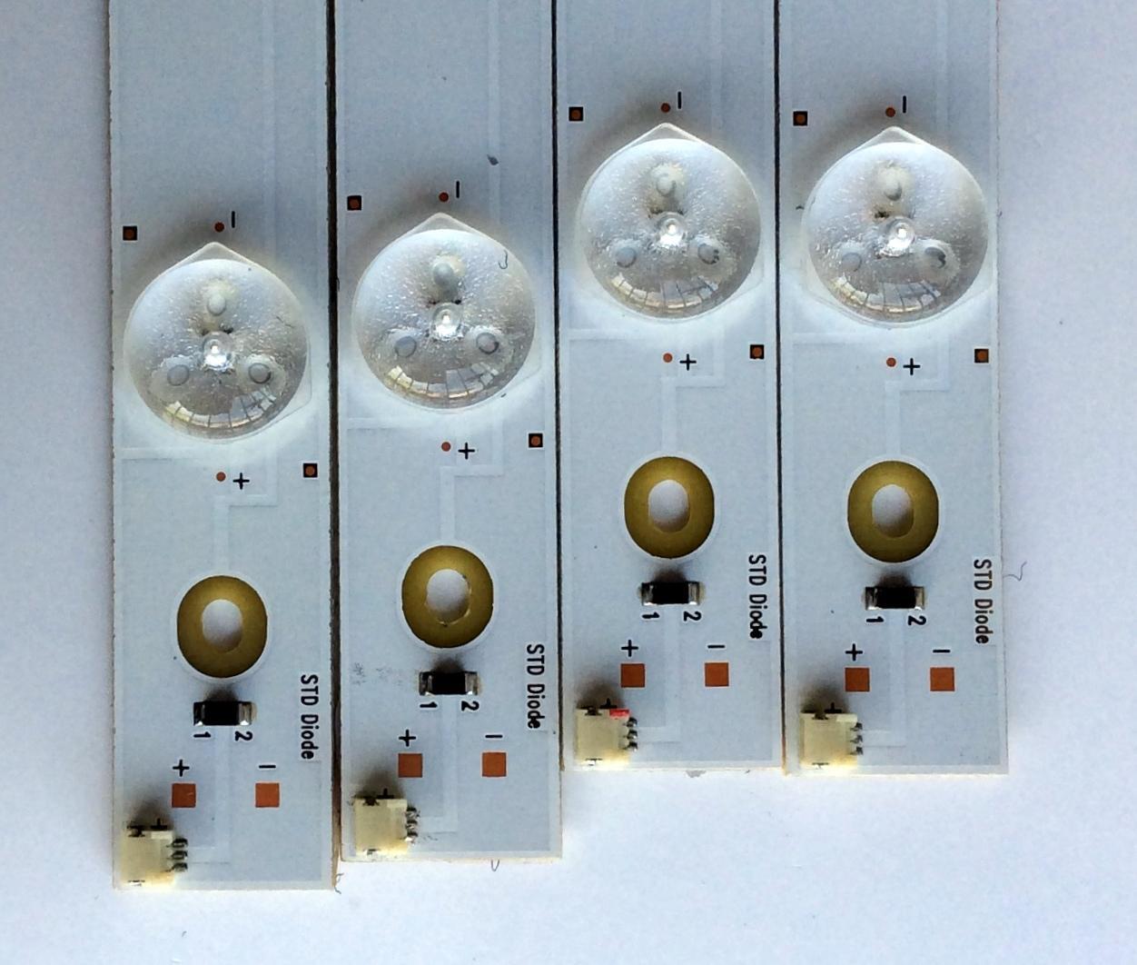 KIT DE LED'S PARA TV (4 PIEZAS) / HITACHI C430U14-E1-A(G2) / KHP200640C / UX-850122297 / UX-850122297 / UX-850122297 / LB43006 / LB-C430U14-E1-A-G2-DL1 / MODELO LU43V809 - Imagen 2