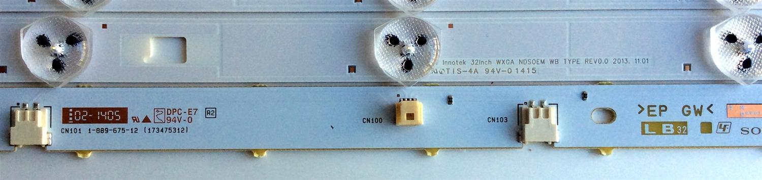 KIT DE LED'S PARA TV (3 PIEZAS) / SONY 32INCH WXGA NDS0EM WA TYPE REV0.0 / LG INNOTEK 32INCH WXGA NDS0EM WB TYPE REV0.0 / 1-889-675-12 / (173475312) / PANEL LC320DXJ (SF)(A9) / MODELO KDL-32R420B - Imagen 4