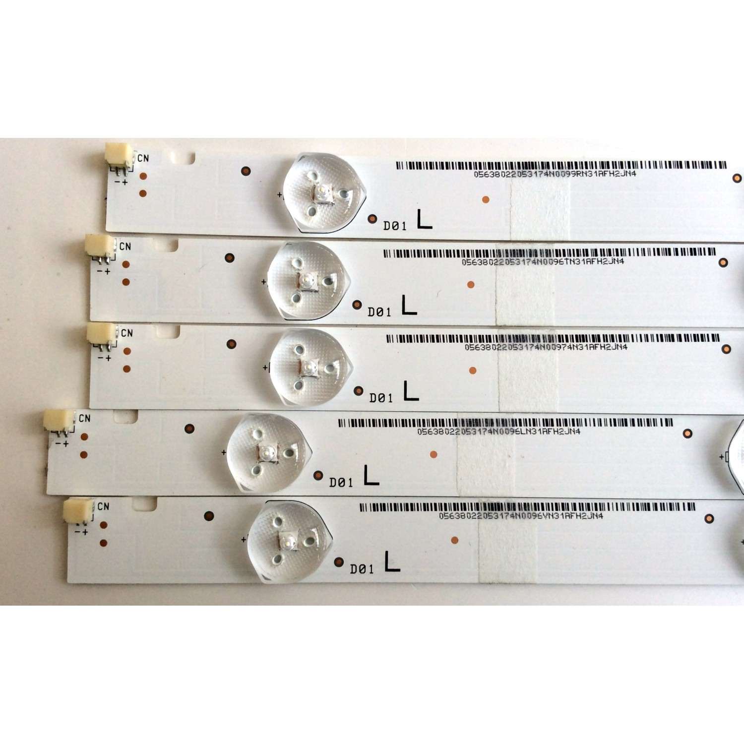 KIT DE LED`S PARA TV (5 PIEZAS) / VIZIO I-4300WS80091-V0 / TEST001 E330254 / 05638022053174N / PANEL'S T430QVN03.0 / LC430EQY(SH)(M1)MODELO E43-E2 LWZ2VWAT	 - Imagen 4