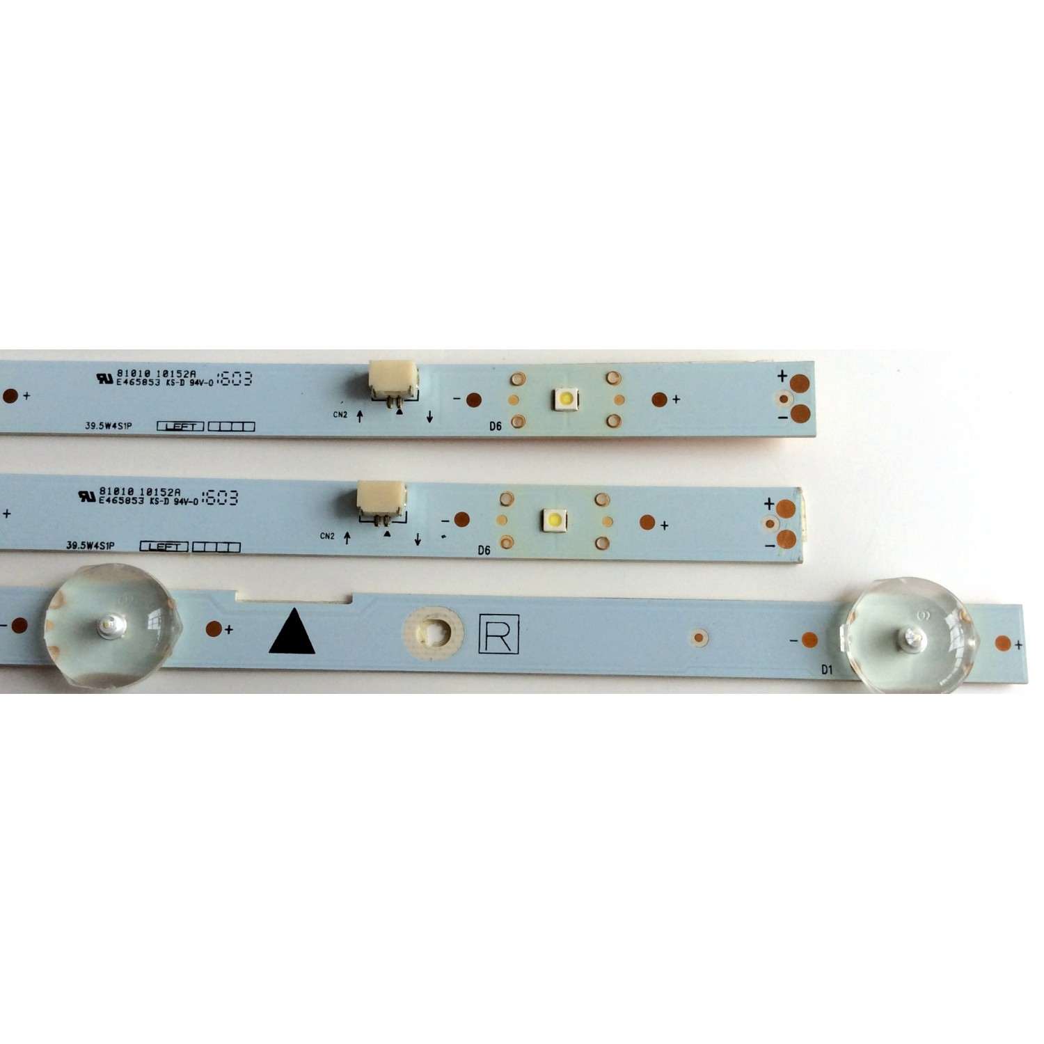 KIT DE LED`S PARA TV (3 PIEZAS) / SANYO UDULEDLXT003 / UDULEDLXT004 / 39.5W4SIP LEFT / 39.5W5SIP RIGHT / LB39501 V0_00 / LB39501 V1_01 / JX-DLXT004-3B388-0-E-62H / JX-DLXT003-3B386-0-E-62G / PANEL U5A23XT / MODELO FW40D36F - Imagen 2