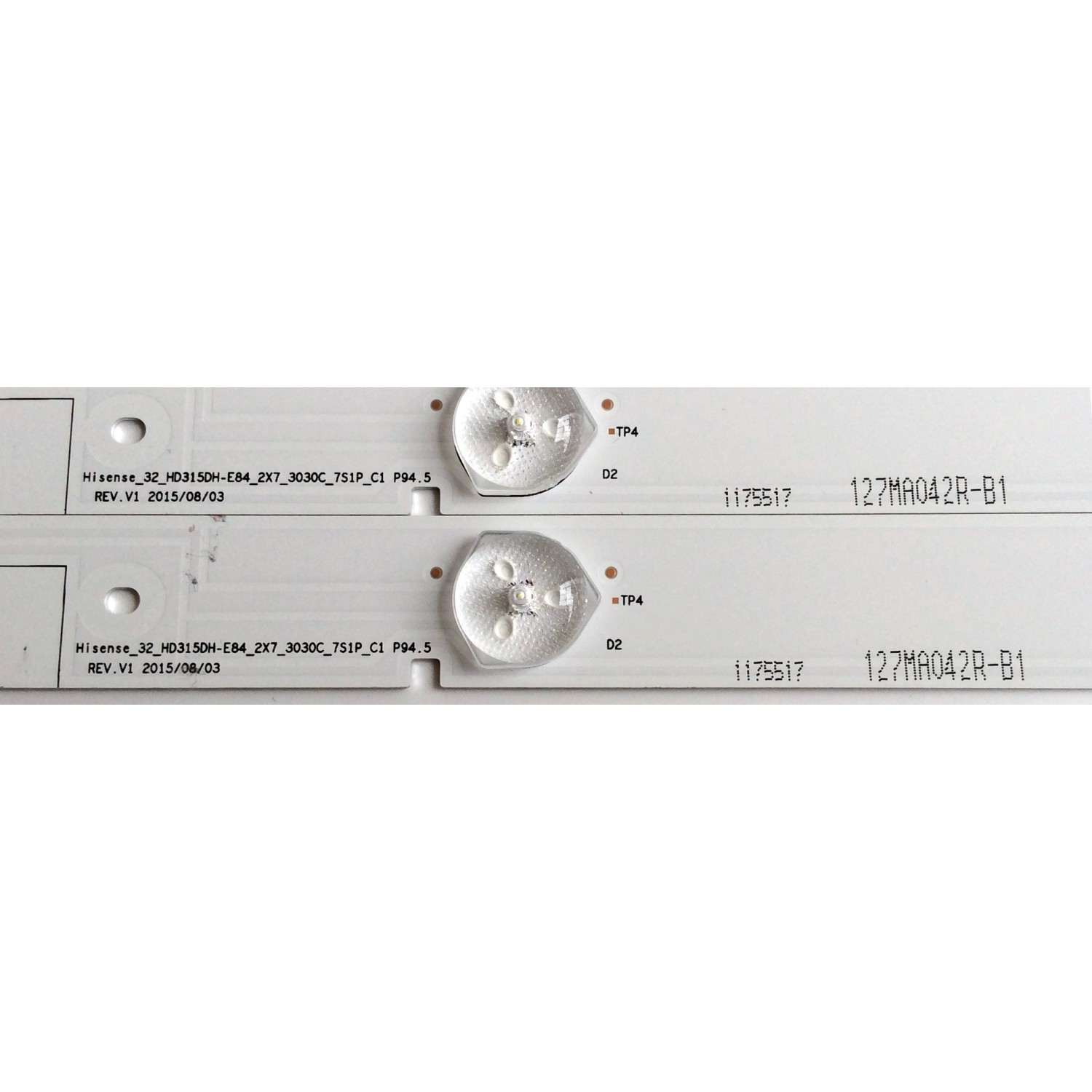 KIT DE LED`S PARA TV (2 PIEZAS) / SHARP HE32SLJSK5736300976G / 1175517 / Hisense_32_HD315DH-E84_2X7_3030C_7S1P_C1 / XY-MC94V-0 / PANEL  HD315K2H81-B1\S0\BBY\GM\ROH / HD315K281-B1\S2\BBY\GM\ROH / MODELO LC-32LB591U - Imagen 3