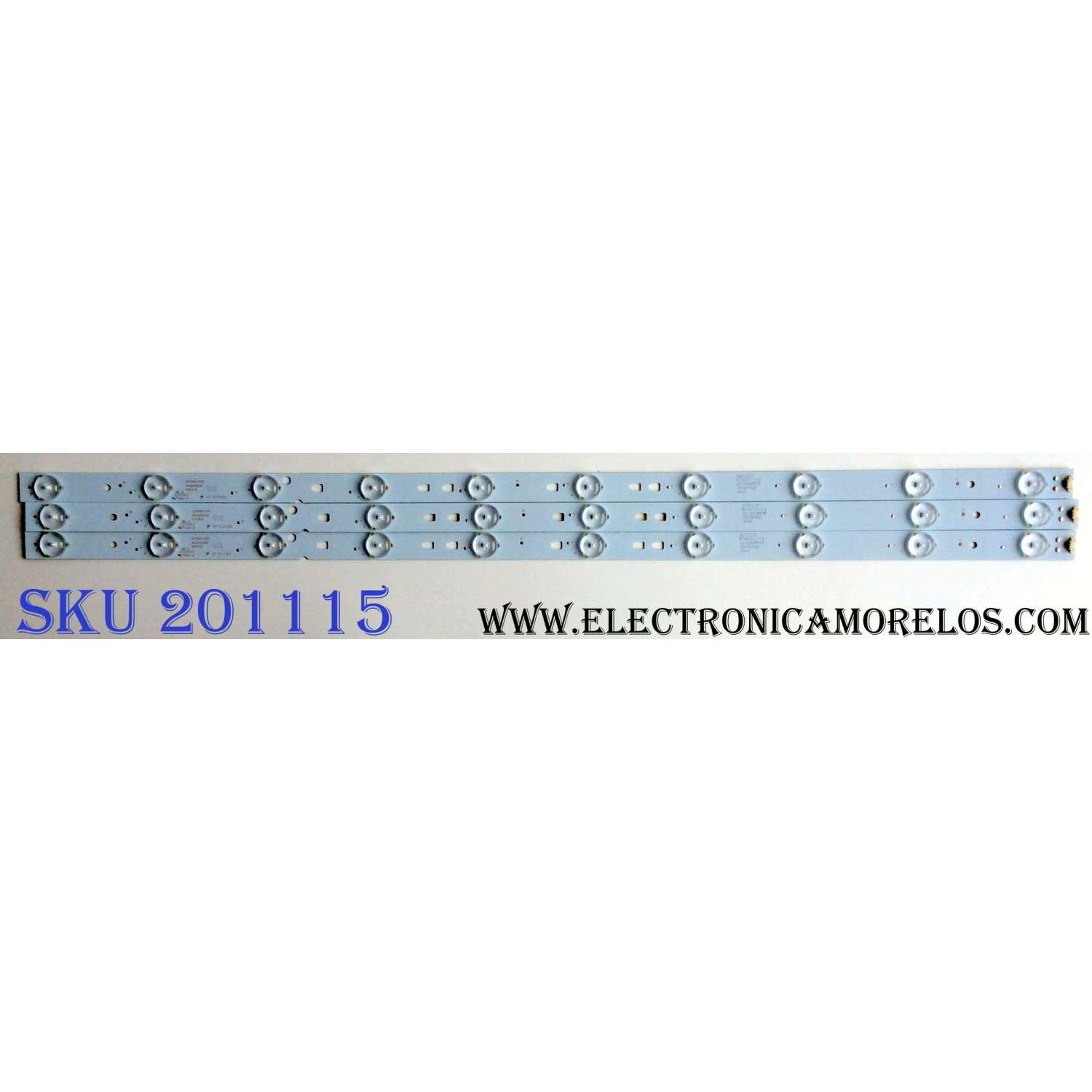 KIT DE LDES ORIGINAL PARA TV QUASAR 3 PIEZAS / NUMERO DE PARTE LED315D10-07(B) / 30331510219 / 2010005535 / 150303G2 / XPY63508 / PANEL LSC320AN02 / MODELO SQ3203M