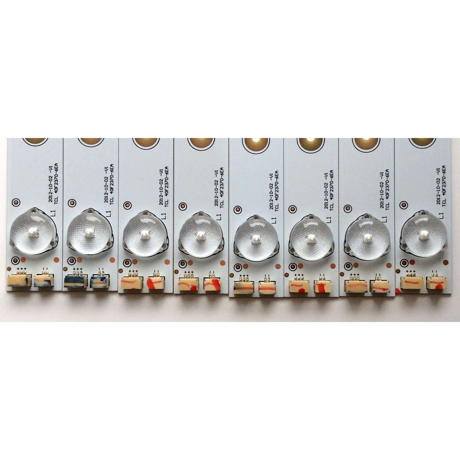 KIT DE LED'S PARA TV SANYO ((8 PIEZAS)) / NUMERO DE PARTE 4C-LB400T-YH3 / 006-P2K1793B / 40F2370-6EA / PANEL LVF400SSDX E7 V6 / MODELO DP40D64 P40D64-02 - Imagen 2