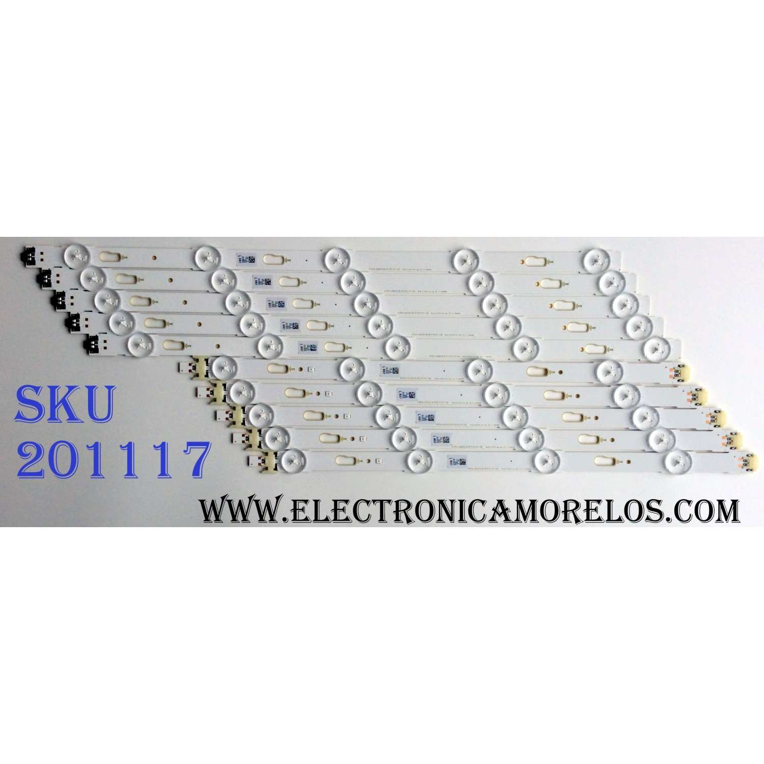 KIT DE LED`S PARA TV (10 PIEZAS) / SAMSUNG BN96-34791A / 34792A / LM41-00117C / 00117B / PANEL CY-GY040HGLVCH / SUSTITUTOS CY-GJ040HGLVDH / CY-GJ040HGLVGH / CY-GJ040FLLV1H / CY-WJ040HGLV1H / CY-GJ040HGLVFH / MODELOS UA40KU6000 / UE40JU6050 / UN40JU6400