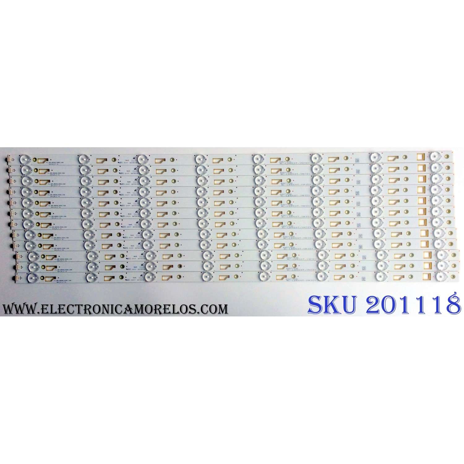 KIT DE LED`S PARA TV (12 PIEZAS) / SANYO 4C-LB650T-YH1SY / 006-P2K2165A / TCL_00M_650D30_3030C_12X8 / PANEL LVF650CMDX E1 V1 / MODELO FW65D25T	