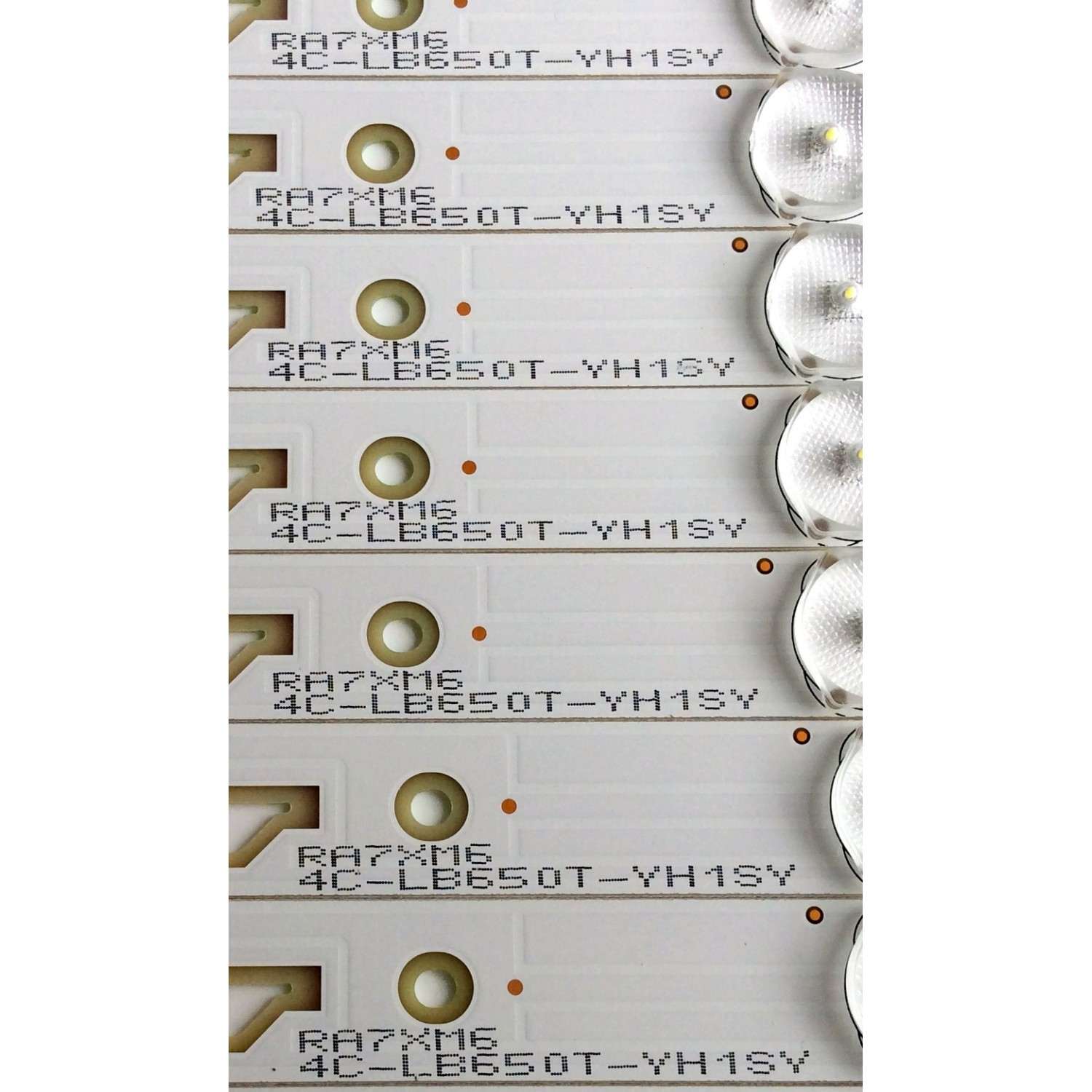 KIT DE LED`S PARA TV (12 PIEZAS) / SANYO 4C-LB650T-YH1SY / 006-P2K2165A / TCL_00M_650D30_3030C_12X8 / PANEL LVF650CMDX E1 V1 / MODELO FW65D25T	 - Imagen 5