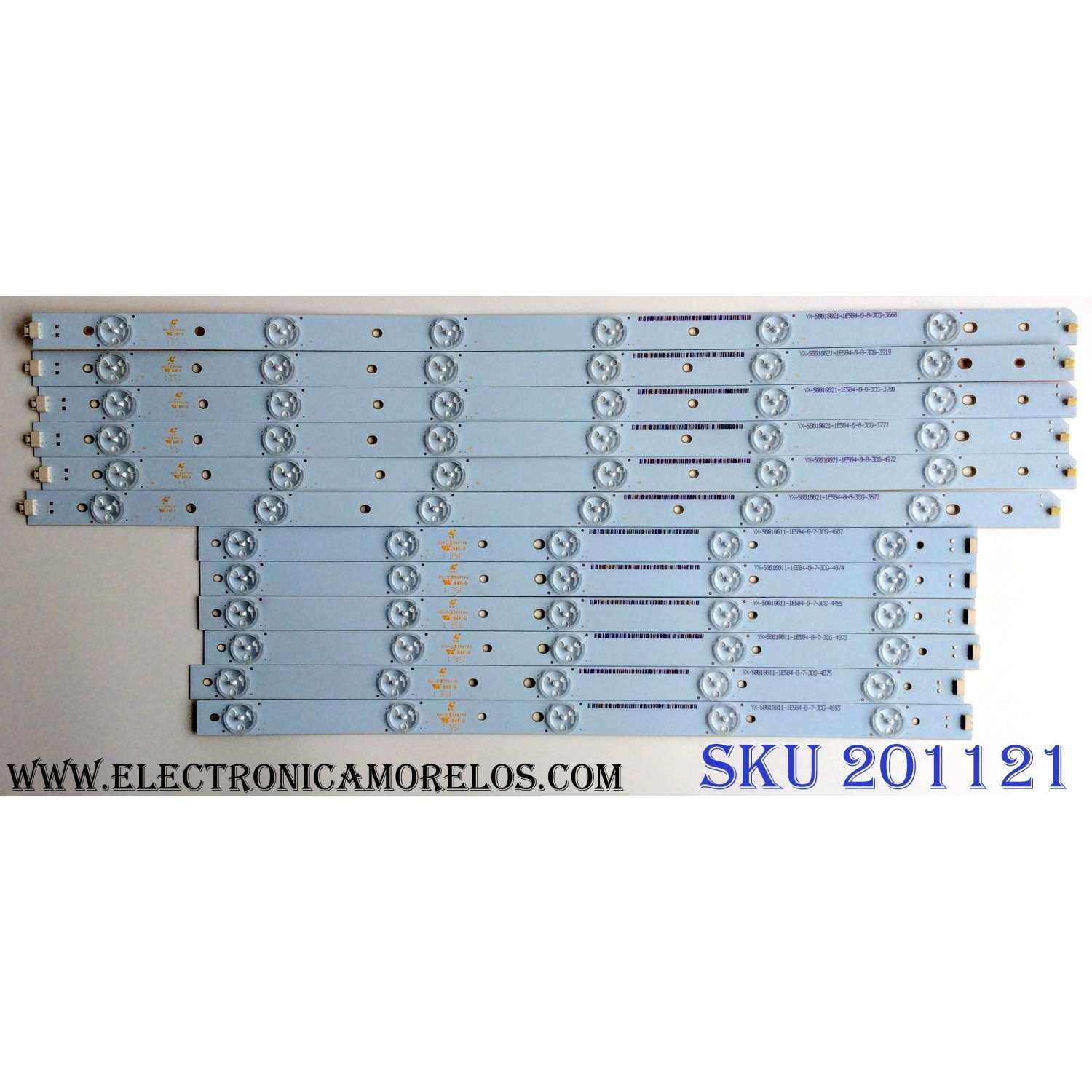 KIT DE LED`S PARA TV (12 PIEZAS) / CHANGHONG YX-50010011-1E584-0-7-3CG / YX-50010021-1E584-0-8-3CG / KH-DE344144 / PANEL  C500F13-E2-L / MODELO LED50YC200UA