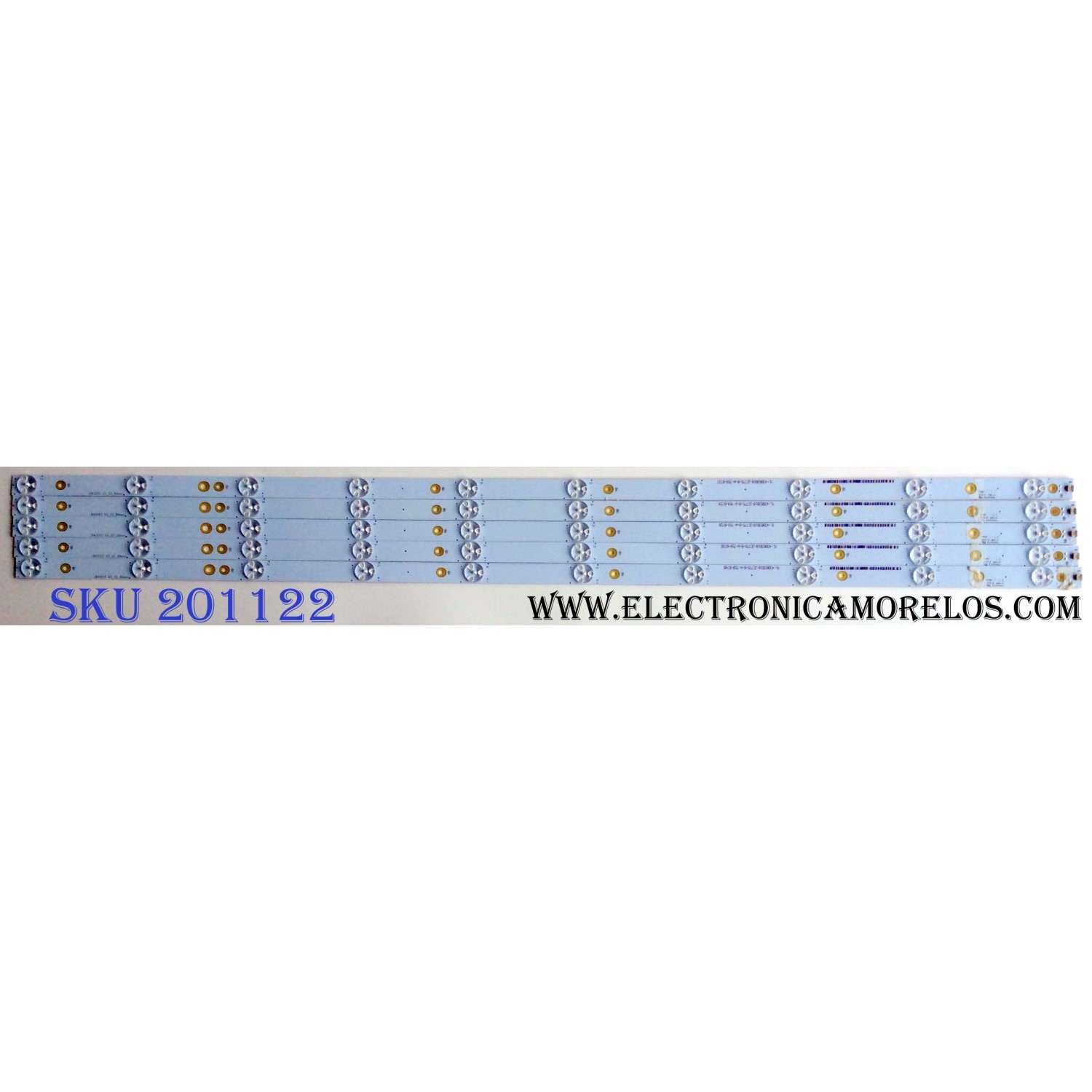 KIT DE LED`S PARA TV (5 PIEZAS) / VIEWSONIC YL-43003010-2C755-0-A-759 / LB43003 V0_02_89mm / PANEL TPV430H3-HVN01.U REV:S272B / MODELO CDE4302