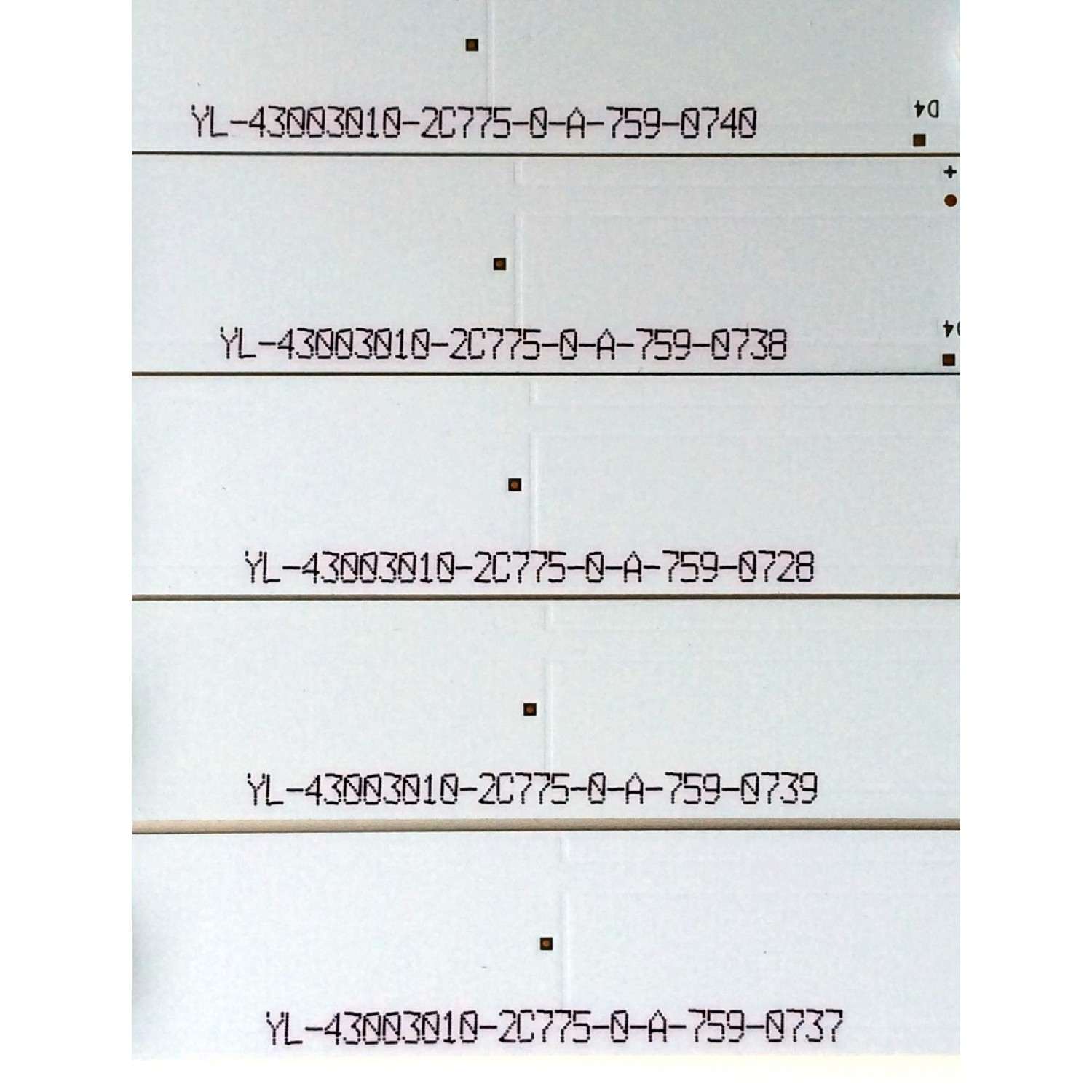 KIT DE LED`S PARA TV (5 PIEZAS) / VIEWSONIC YL-43003010-2C755-0-A-759 / LB43003 V0_02_89mm / PANEL TPV430H3-HVN01.U REV:S272B / MODELO CDE4302 - Imagen 2