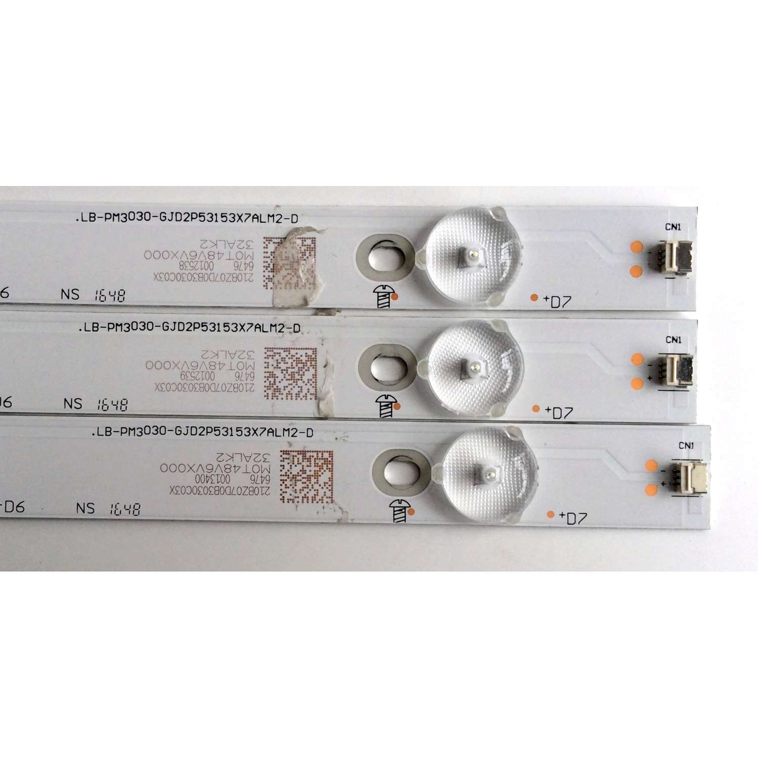 KIT DE LED`S PARA TV (3 PIEZAS) / SHARP LB-PM3030-GJD2P53153X7ALM2-D / 210BZ07D0B3030C03X / M0T48V6VX000 / 32ALK2 / PANEL TPT315B5-HVN05.A REV:S601B / MODELO LC-32LB481U - Imagen 3