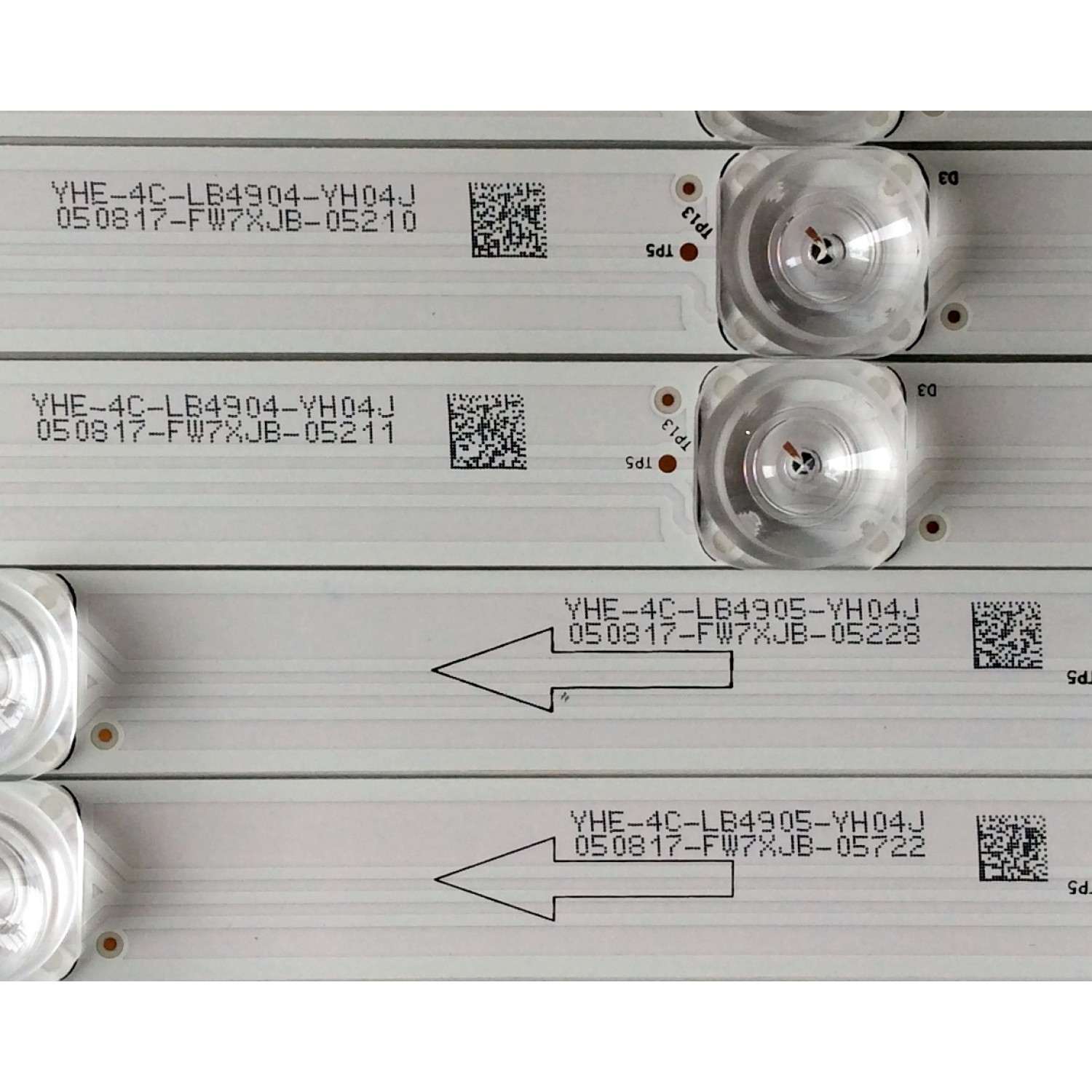 KIT DE LED`S PARA TV TCL ((8 PIEZAS)) / NUMERO DE PARTE 4C-LB4904-YH04J / 4C-LB4905-YH04J / TOT_49_D2900_4X4+4X5_3030C_D6t-2d1_A_4S1P / TOT_49_D2900_4X4+4X5_3030C_D6t-2d1_B_5S1P / PANEL LVU485ND1L / MODELOS 49S350 / 49S403TCBA / 49S403TBAA - Imagen 3