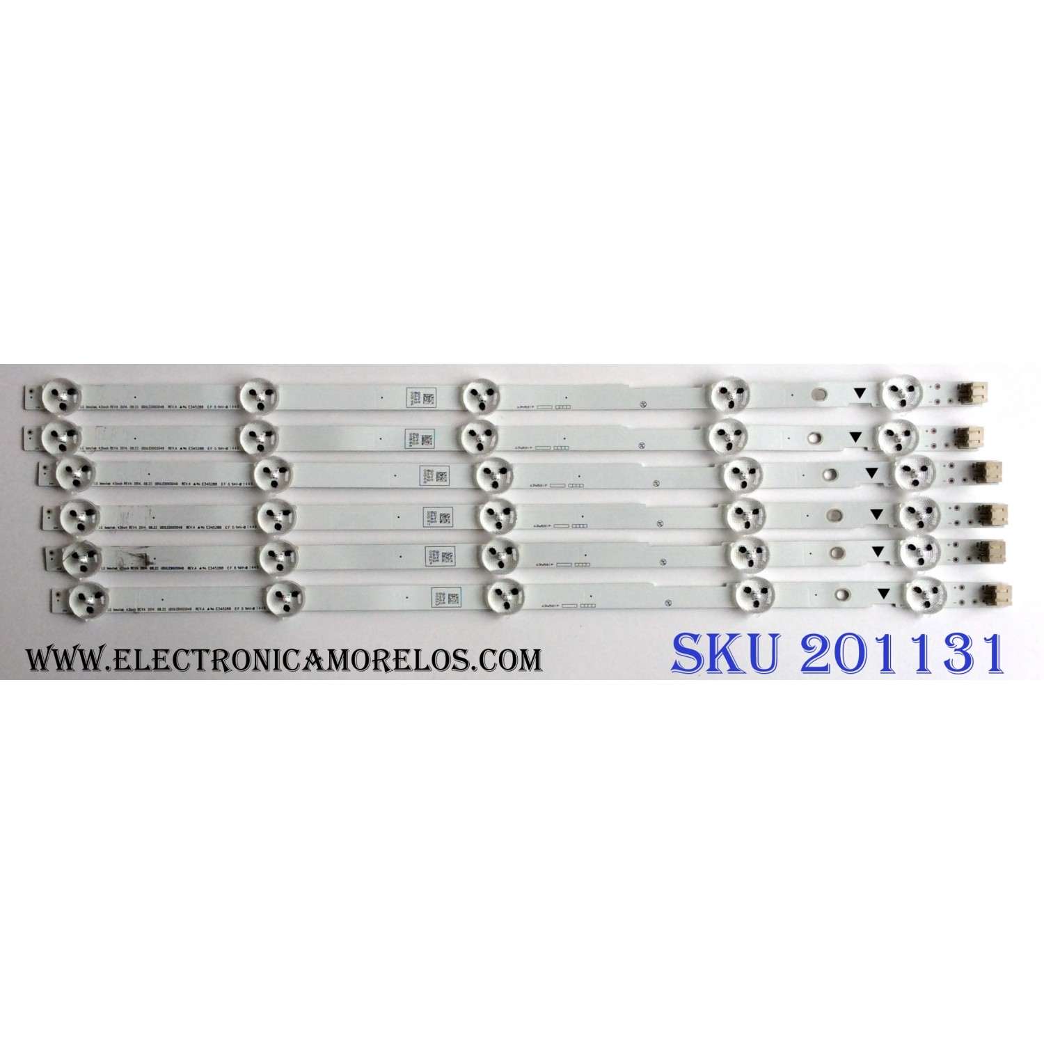KIT DE LED`S PARA TV (6 PIEZAS) PHILIPS UDULED0GS048 / 43W5S1P / PANEL U4DV0XH / MODELO 43PFL4609/F8