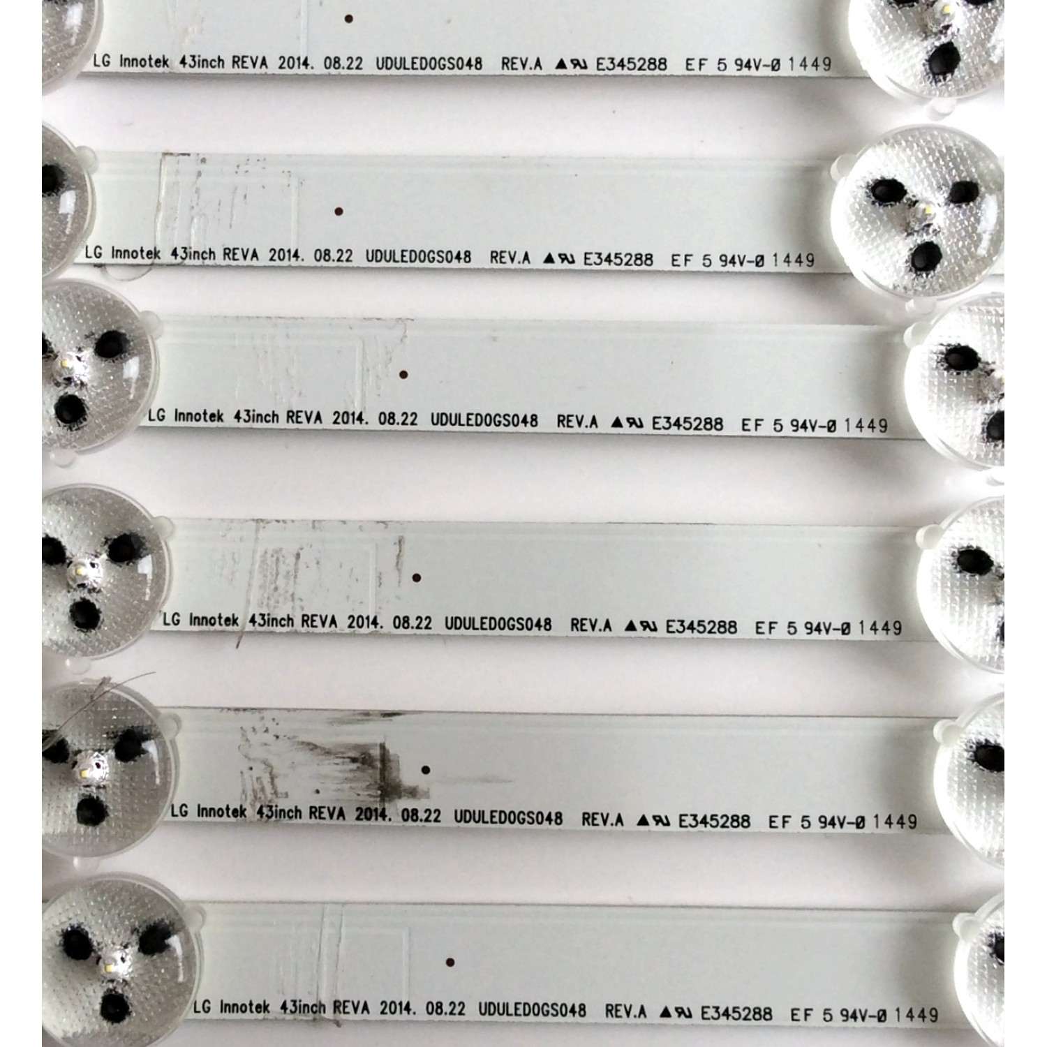 KIT DE LED`S PARA TV (6 PIEZAS) PHILIPS UDULED0GS048 / 43W5S1P / PANEL U4DV0XH / MODELO 43PFL4609/F8 - Imagen 2
