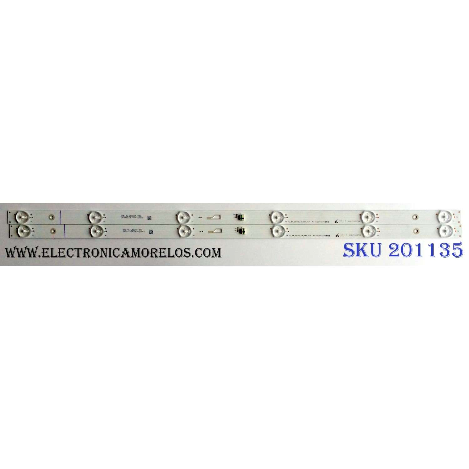 KIT DE LED`S PARA TV (2 PIEZAS) / INSIGNIA YHE-4C-LB320T-YHU / 260917-2K7XKM / TCL_ODM_32D1600_2x6_3030C_6S1P / 006-P1K3570A / PANEL  LVW320CSDX E26 V42 / MODELO NS-32DR310NA17