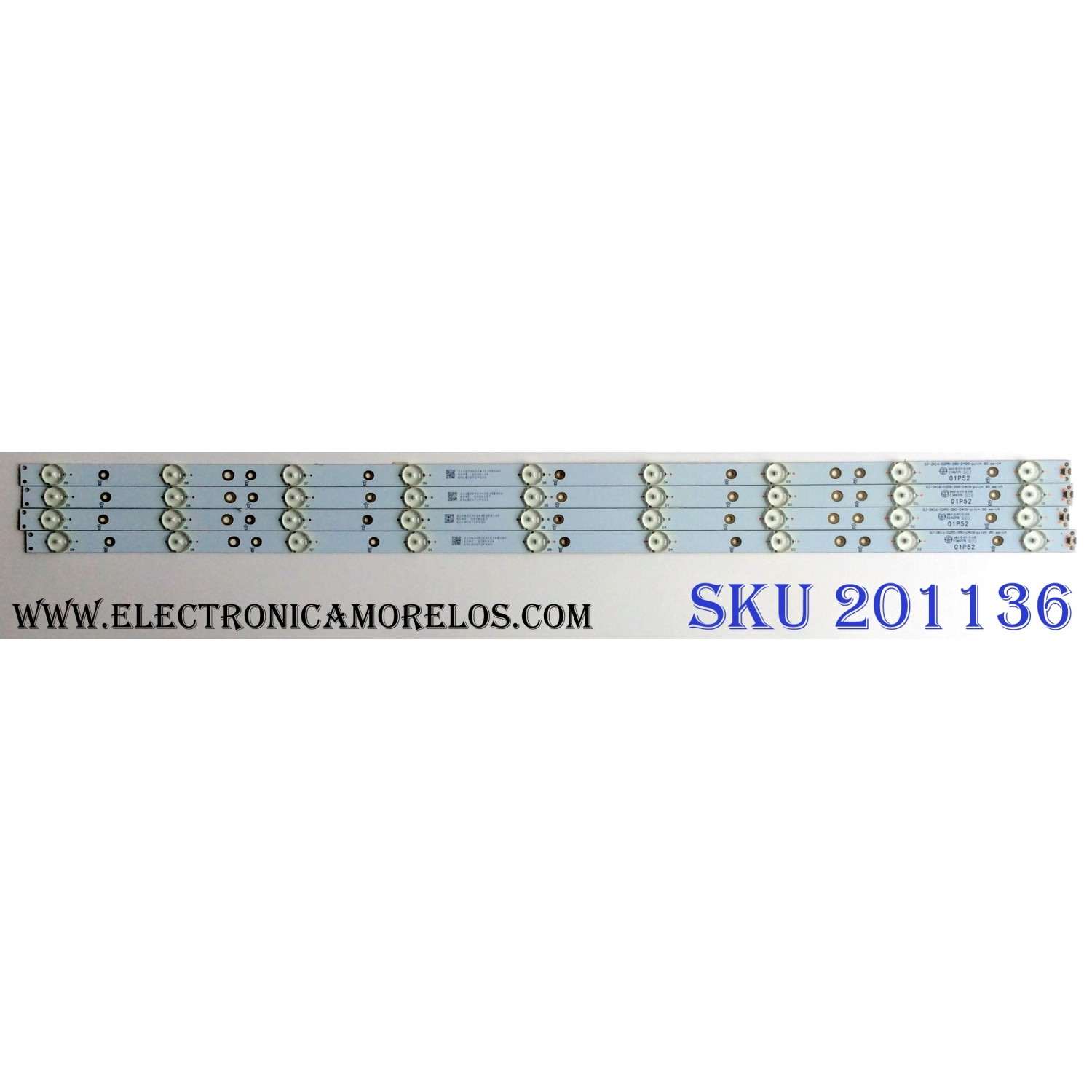 KIT DE LED`S PARA TV (4 PIEZAS) / INSIGNIA 210BZ09D043535E00D / EGLBC672F600 / GJ-2K16-D2P5-390-D409-pitch / E349376 / PANEL  TPT390J1-HVN04 REV:S001C / MODELO NS-39DR510NA17