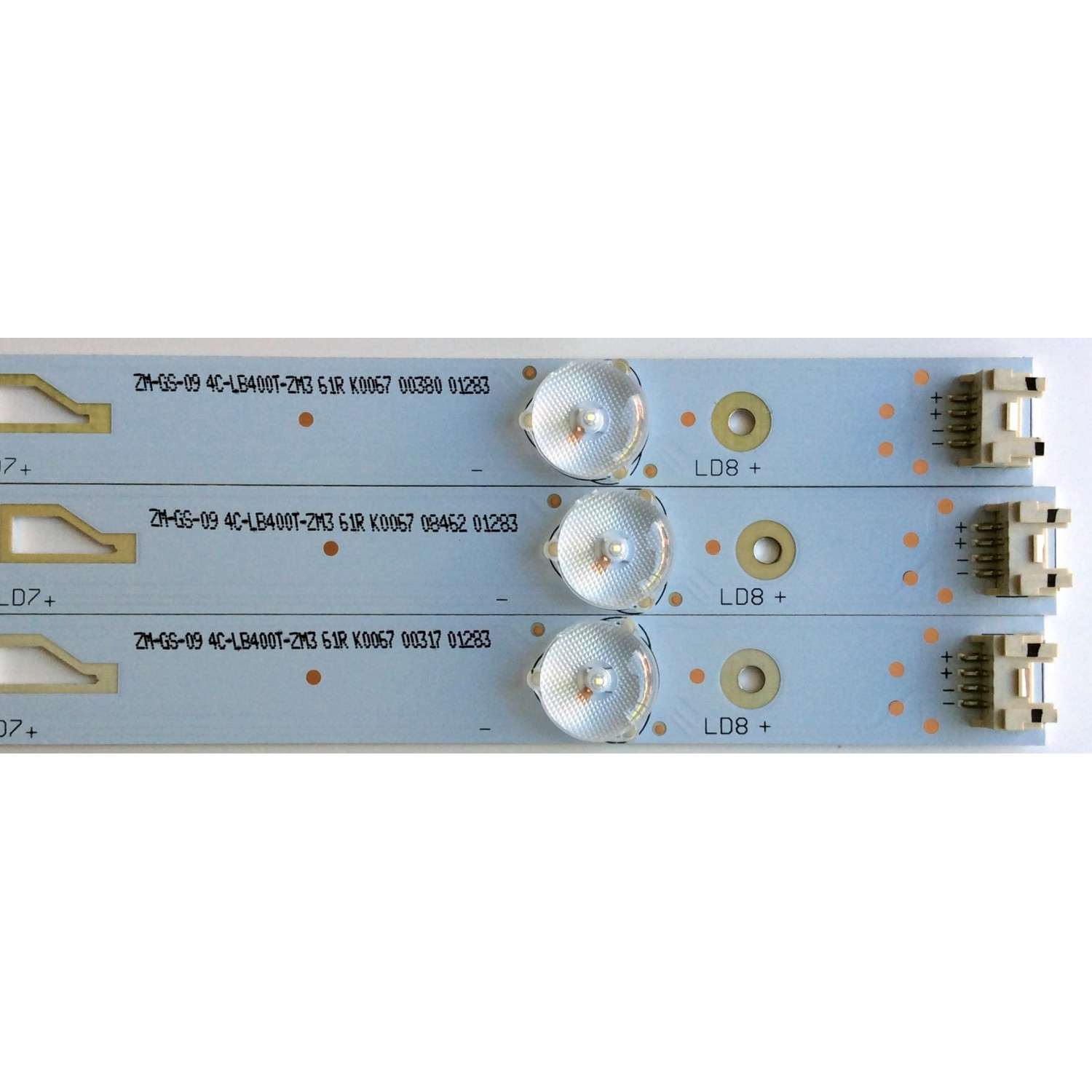 KIT DE LED`S PARA TV (3 PIEZAS) / TCL 4C-LB400T-ZM3 / M40LB04_LE3030_V0.7_20150908 / ZM-GS-09 / 61R K0067 00380 01283 / PANEL LVF400SS0T E9 V1 / MODELO 40FD2700	 - Imagen 2
