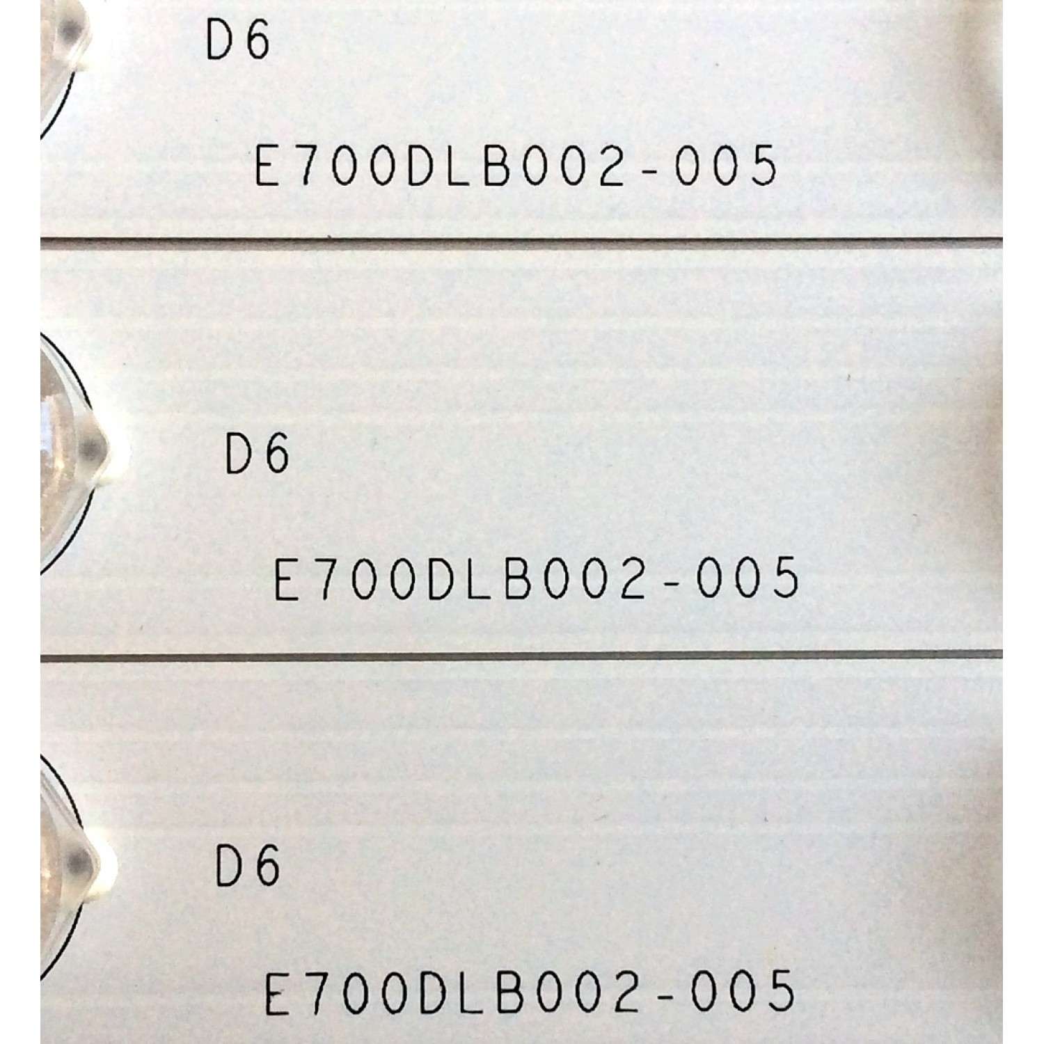 KIT DE LED`S PARA TV (18 PIEZAS) / VIZIO E700DLB002.005 / E700DLBP70E792 / E340369 / PANEL S700FU1-3 / 76040YR00-600-G / 0000992 / MODELOS P702UI-B3 BFLFTRREAQ / P702UI-B3 LFTRREAQ - Imagen 5