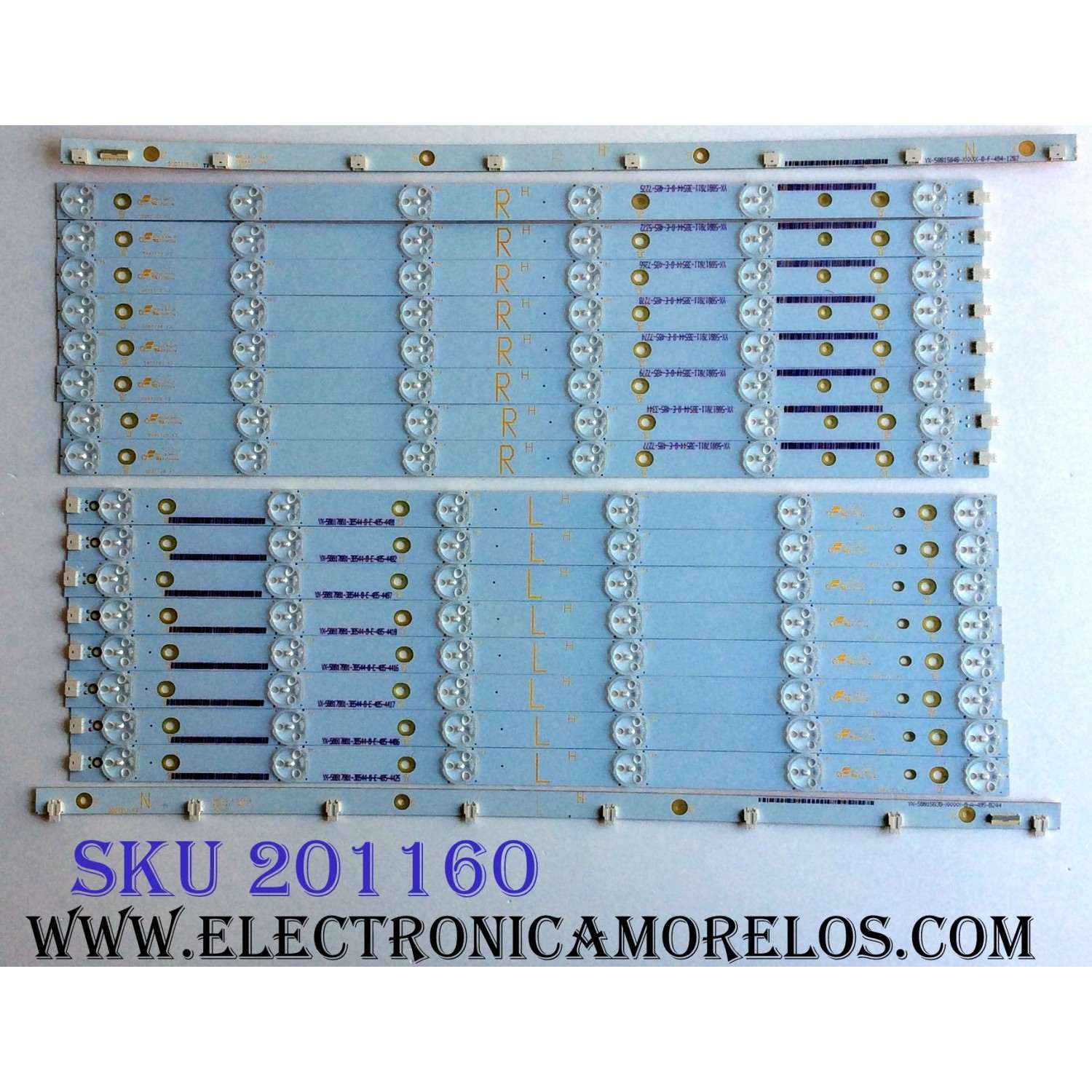 KIT DE LED´S PARA TV VIZIO (16 PIEZAS) / VIZIO TPT500J1-LE8 REV.SC2A / 500TT20 V3 / 500TT19 V3 / 500TT18 V4 / 500TT17 V4 / YX-50017011-3B544-0-E / MODELOS E500I-B1 LTY6PLKR / E500I-B1 LTY6PLGQ / E500I-B1 LTYWPLDQ / D500I-B1 LTY6RTAQ / D500I-B1 LTYWRTBQ