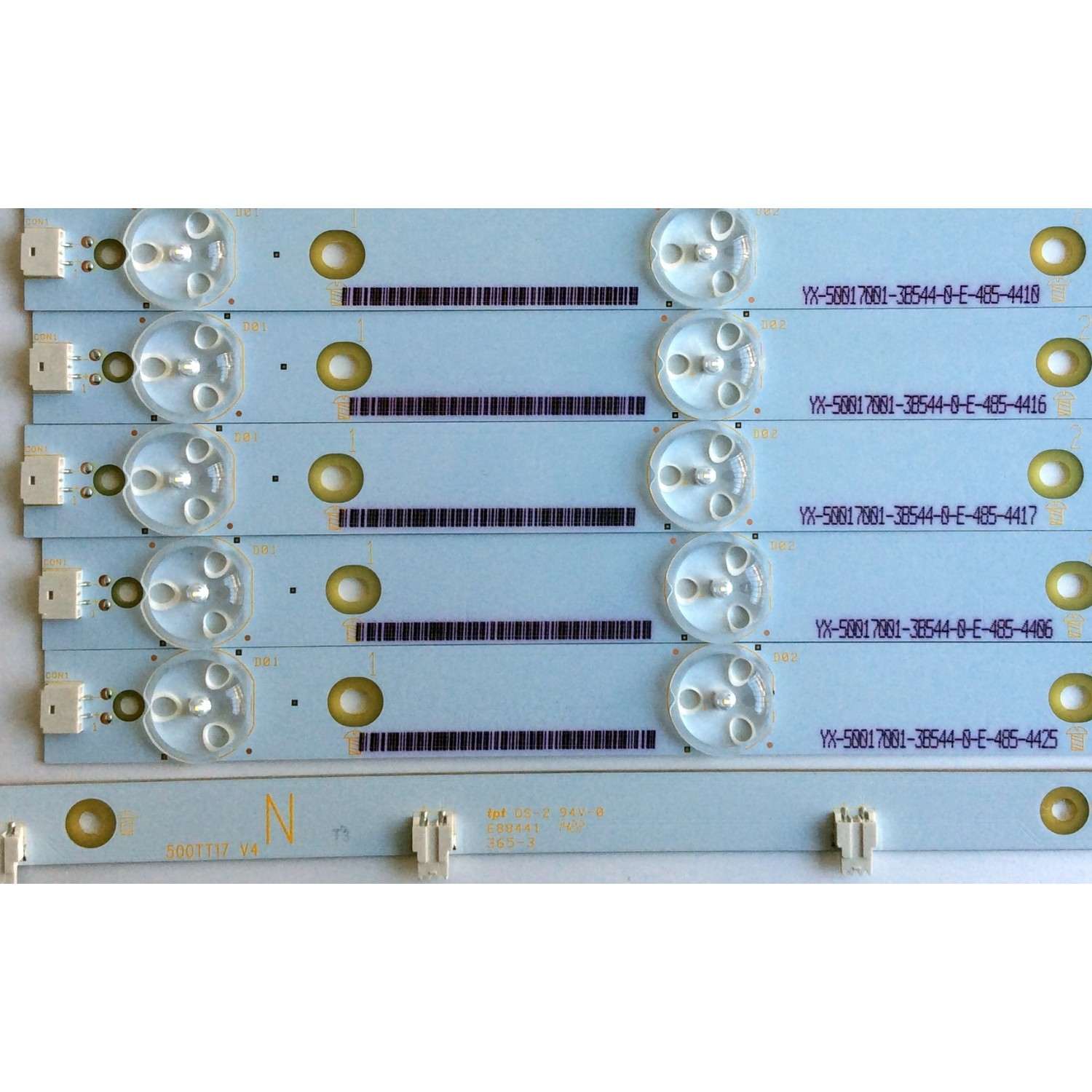 KIT DE LED´S PARA TV VIZIO (16 PIEZAS) / VIZIO TPT500J1-LE8 REV.SC2A / 500TT20 V3 / 500TT19 V3 / 500TT18 V4 / 500TT17 V4 / YX-50017011-3B544-0-E / MODELOS E500I-B1 LTY6PLKR / E500I-B1 LTY6PLGQ / E500I-B1 LTYWPLDQ / D500I-B1 LTY6RTAQ / D500I-B1 LTYWRTBQ - Imagen 2