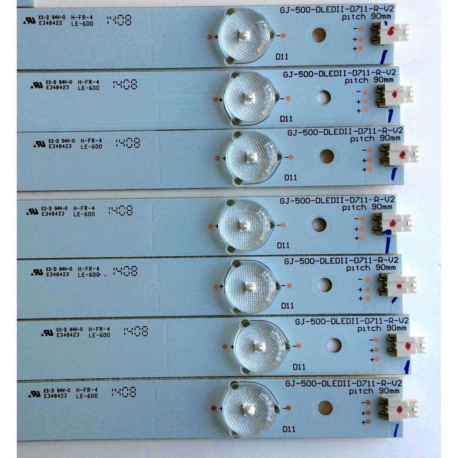 KIT DE LED´S PARA TV (14 PIEZAS) / SHARP GJ-500-DLEDII-D711-L-V2 / GJ-500-DLEDII-D711-R-V2 / LE-600 / E348423 / PANEL´S TPT500J1-HVN04 REV:S16SM / TPT500J1-HVN04 REV:S17TE / MODELOS LC-50LE541U / LC-50LE542U	 - Imagen 3