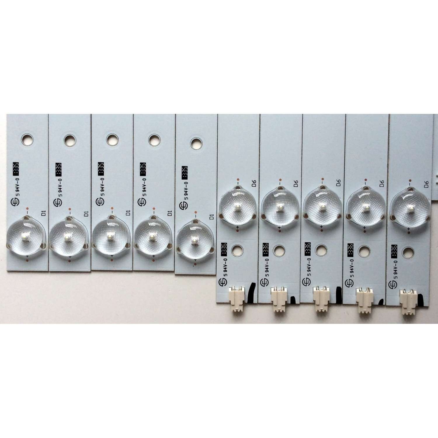 KIT DE LED´S PARA TV (10 PIEZAS) / VIZIO 39.0-D510-R-C2 / 39.0-D510-L-C2 / EPIHB45F5C913-F46 / 39.0-2K13 / PANEL TPT390J1-HVN04 REV:S000M / MODELOS E390I-A1 / E390I-A1 LTYWNQQP / E390I-B1E LTTWPSCQ / E390I-A1 LTYWNQFQ - Imagen 7