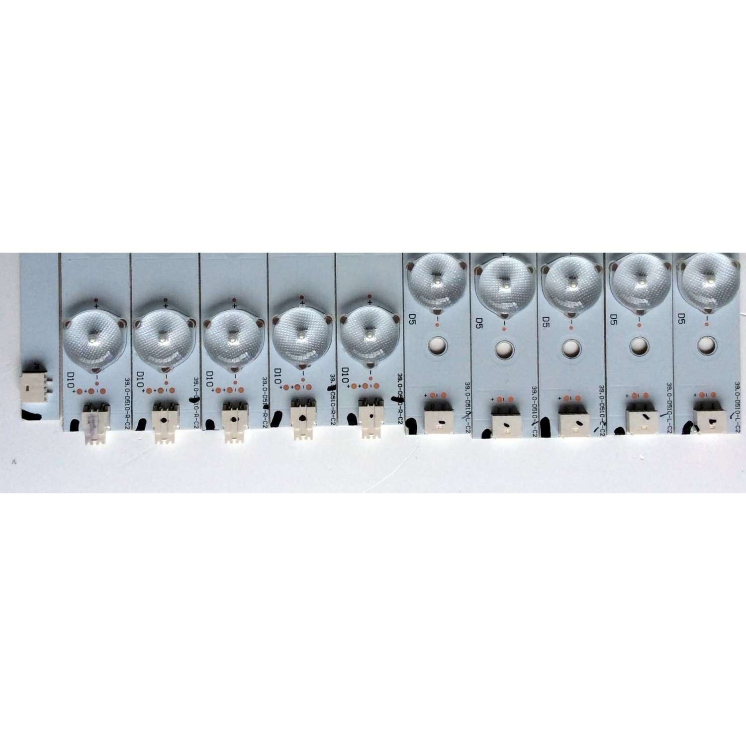 KIT DE LED´S PARA TV (10 PIEZAS) / VIZIO 39.0-D510-R-C2 / 39.0-D510-L-C2 / EPIHB45F5C913-F46 / 39.0-2K13 / PANEL TPT390J1-HVN04 REV:S000M / MODELOS E390I-A1 / E390I-A1 LTYWNQQP / E390I-B1E LTTWPSCQ / E390I-A1 LTYWNQFQ - Imagen 6