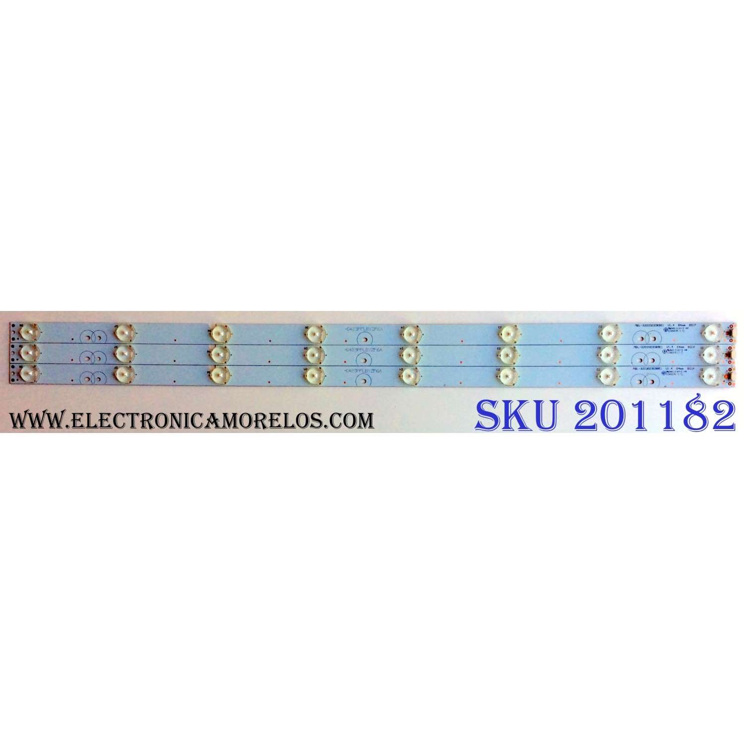KIT DE LED´S PARA TV (3 PIEZAS) / UPSTAR MBL-32035D308BE1 / -D423PFLBYZF6A / PANEL HV320WX2-206 / MODELO P32EAB B01444E