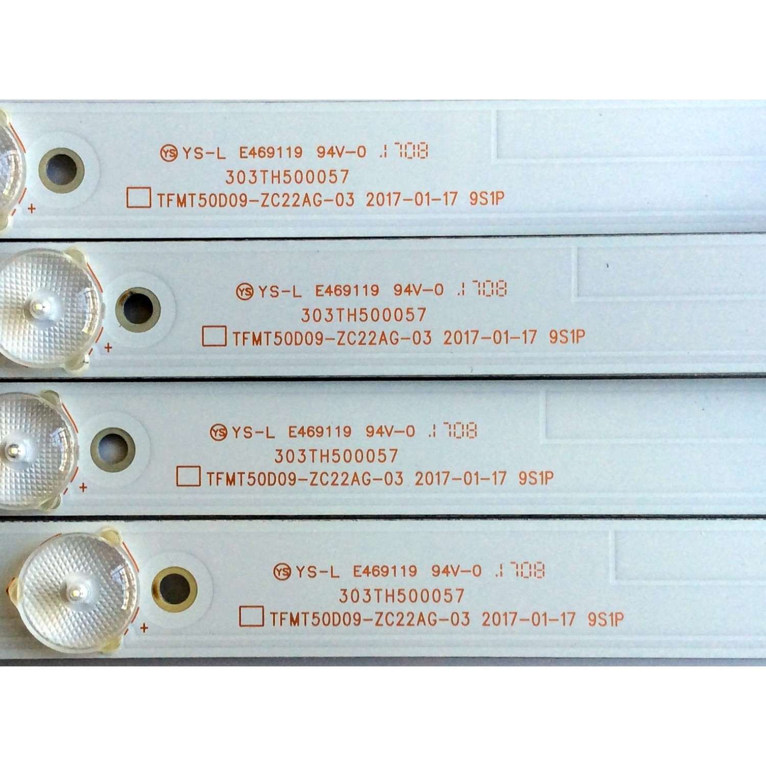 KIT DE LED´S PARA TV (4 PIEZAS) / ELEMENT 303TH500057 / TFMT50D09-ZC22AG-03 / TH500M28 / 910-500-1062 / 170228B5/39536 / PANEL T500-V35-DLED / MODELO ELEFW5017 LE-50GV350-D3 / ELST5016S - Imagen 3