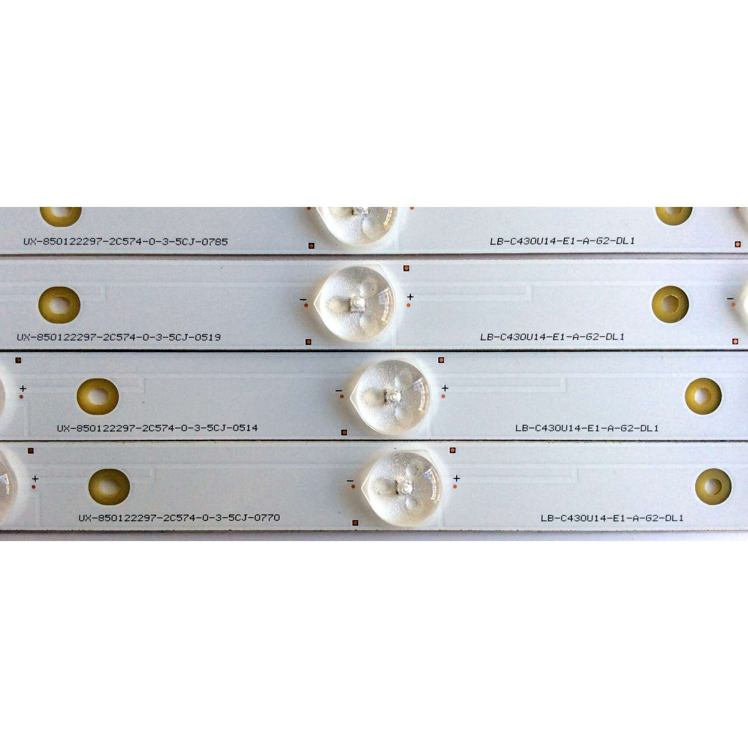 KIT DE LED'S PARA TV (4 PIEZAS) / HITACHI C430U14-E1-A(G2) / KHP200640C / UX-850122297 / UX-850122297 / UX-850122297 / LB43006 / LB-C430U14-E1-A-G2-DL1 / MODELO LU43V809 - Imagen 5