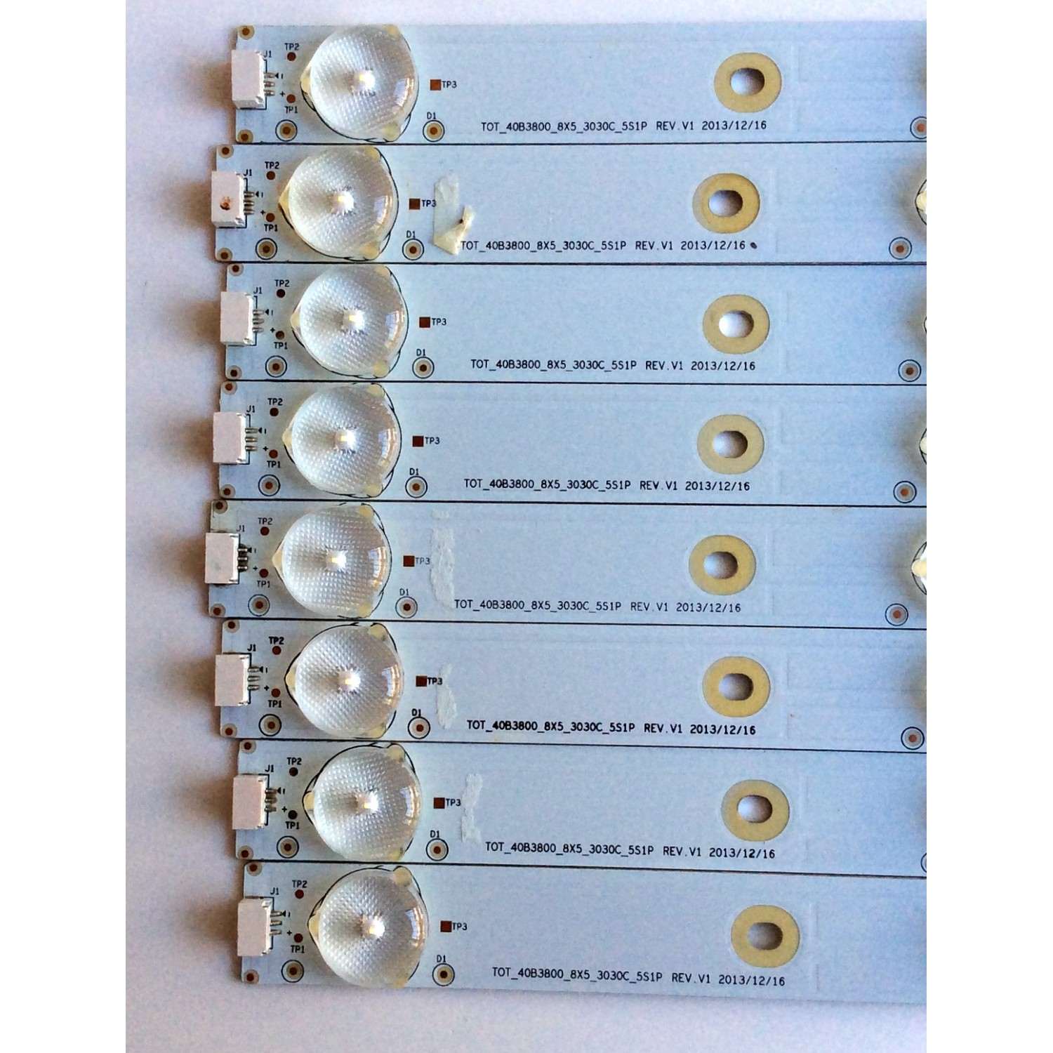 KIT DE LED´S PARA TV (8 PIEZAS) / PIONEER INXV400HJ6-PE1 / T0T_40B3800_8X5_3030C_5S1P REV.V1 / 006-P1K3387B / 4C-LB400T-YH7 / MODELO PLE-40S05FHD - Imagen 2