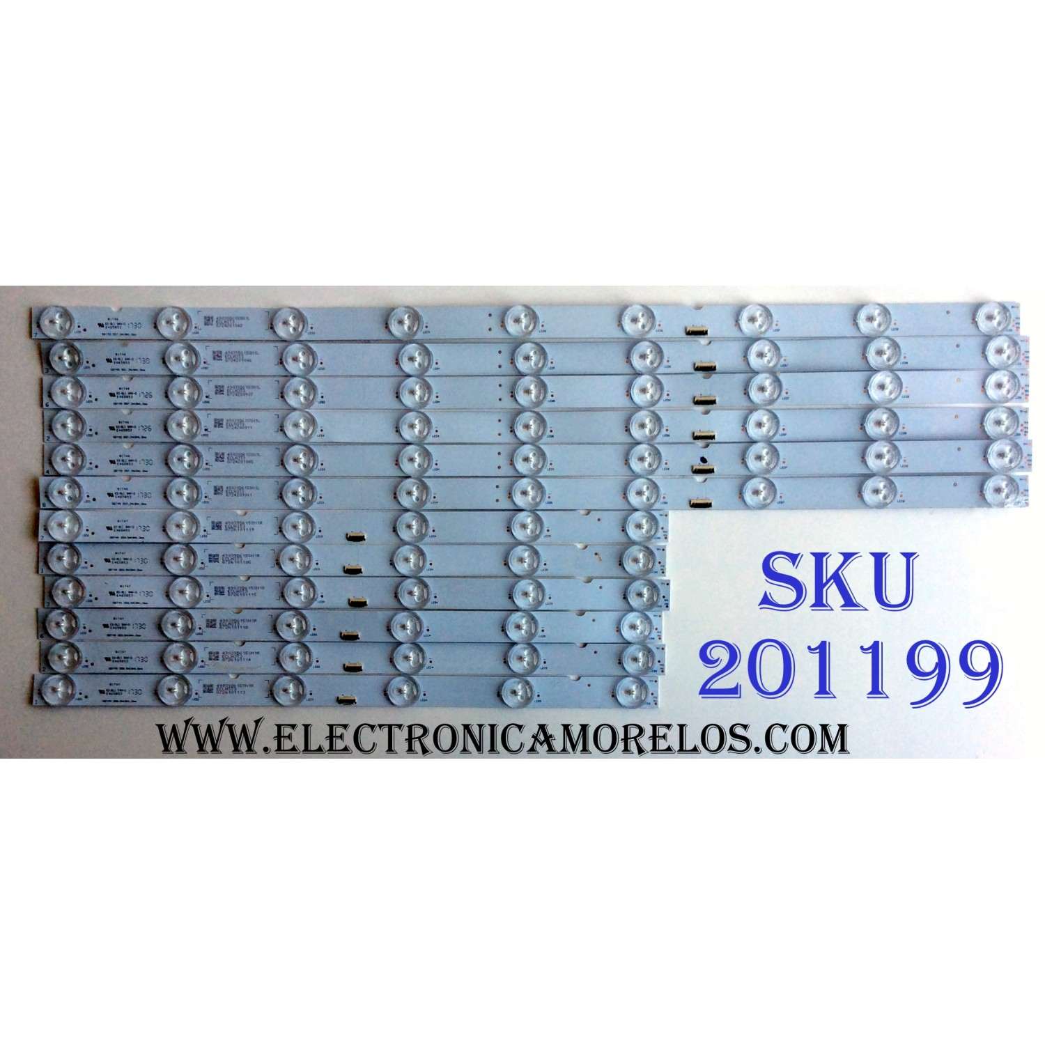 KIT DE LED´S PARA TV (12 PIEZAS) / SONY XBR-49X900E-STRIPS-VER2 / SBT49 / 49039D615SN1R / 49039D615SN1L / ECLH3T3 / PANEL YD7S490DND01B / MODELO XBR-49X900E