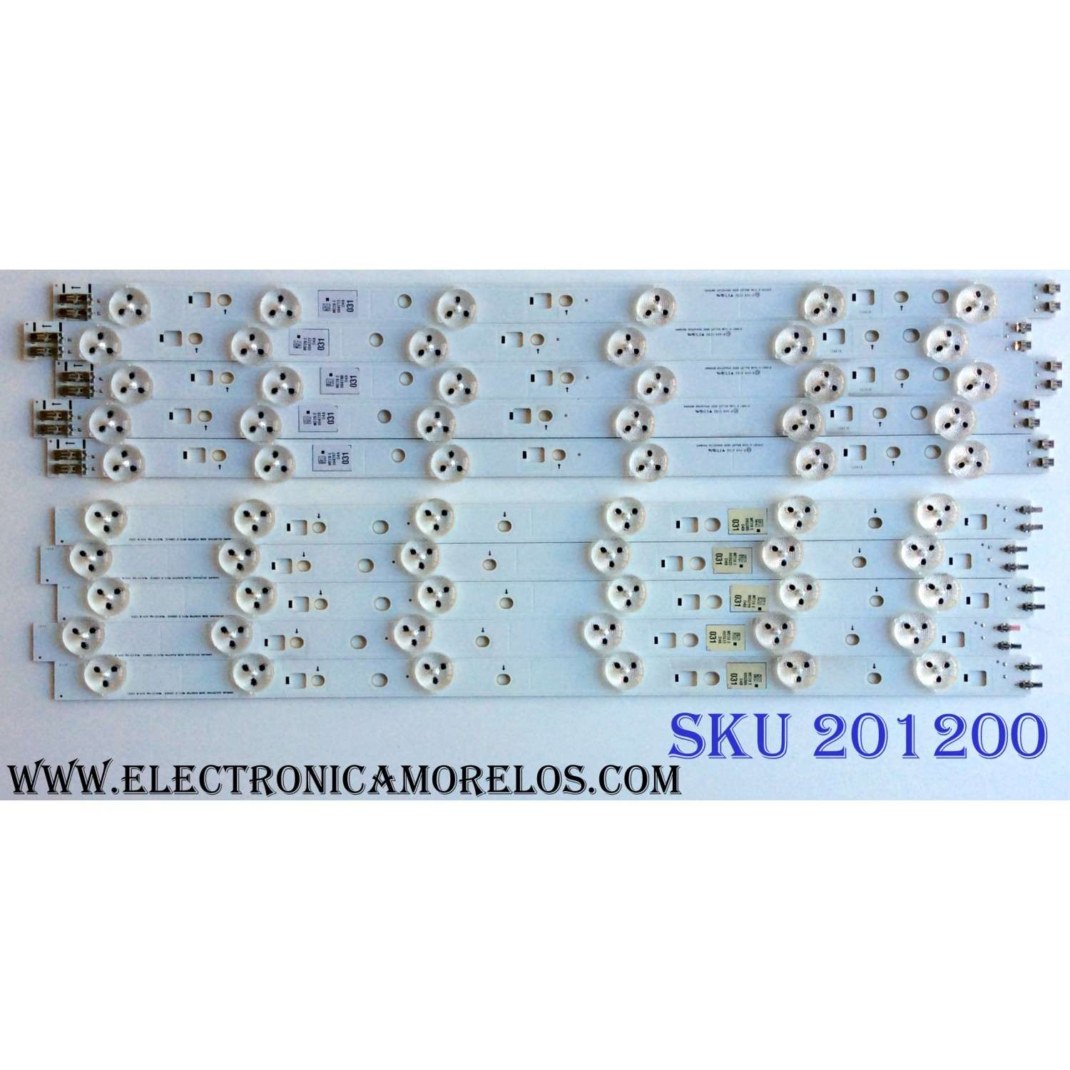 KIT DE LED´S PARA TV (10 PIEZAS) / SAMSUNG 2012SVS40 3228 RIGHT06 REV1.5 120412 / 2012SVS40 3228 LEFT06 REV1.5 120412 / PANEL LTJ400HM08-V / MODELO UN40EH5300FXZA TH01