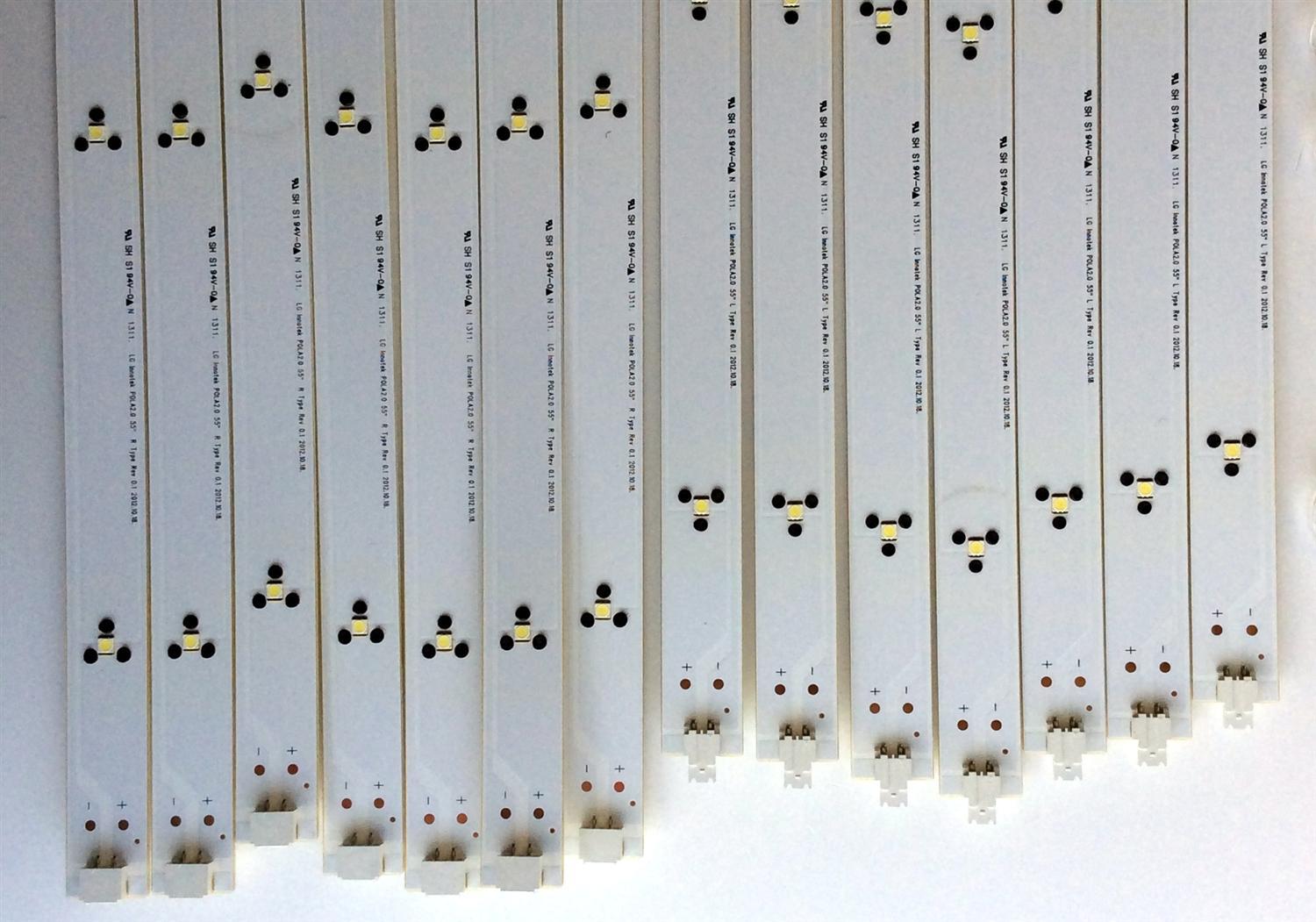 KIT DE LED´S  PARA TV (14 PIEZAS) / LG LG Innotek POLA2.0 55¨ R Type Rev 0.1  / LG Innotek POLA2.0 55¨ L Type Rev 0.1  / PANEL NC550DUN-SAAP1 / MODELO 55LN5600-UI BUSULJR - Imagen 2