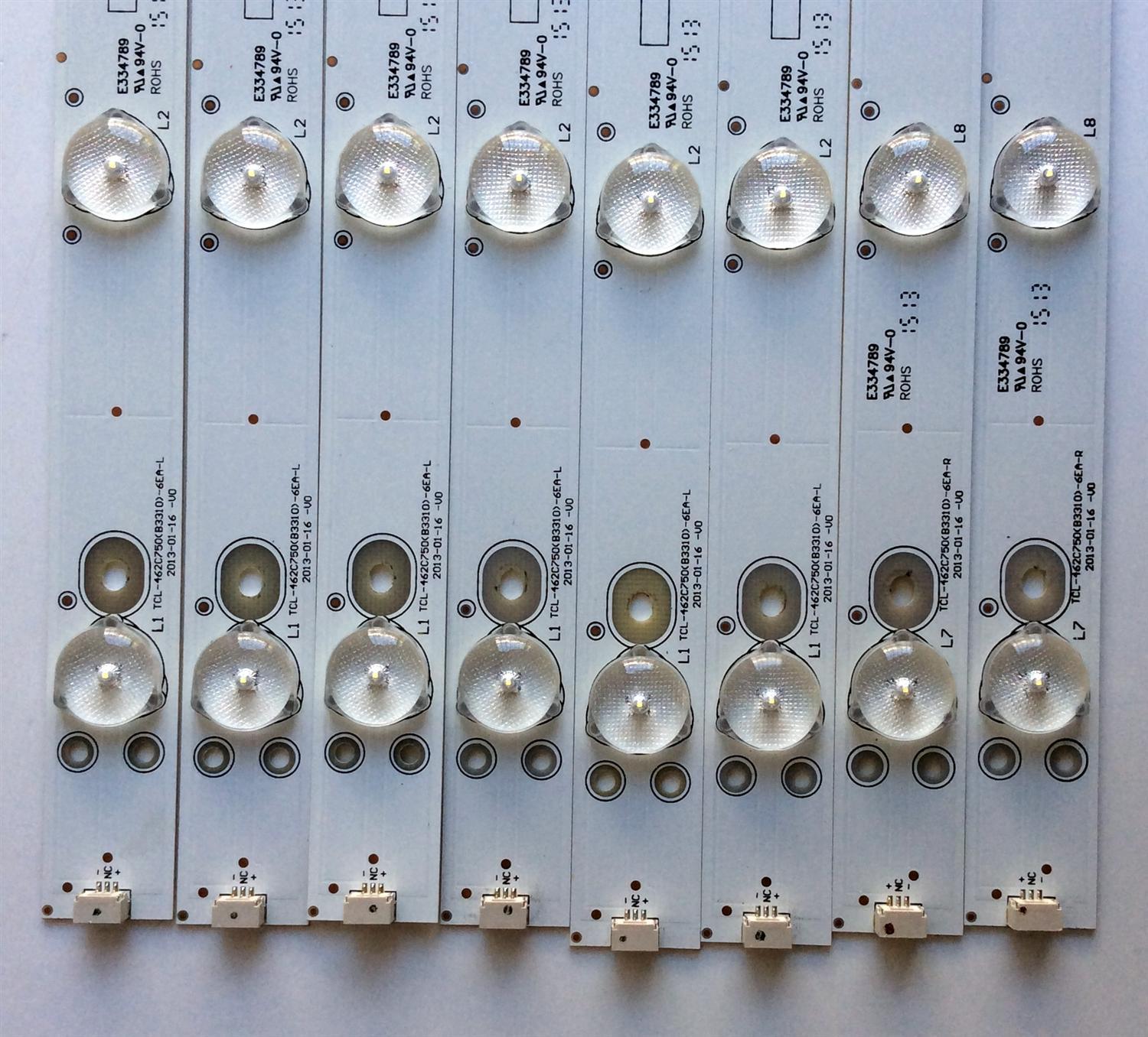 KIT DE LED´S PARA TV (8 PIEZAS) / SANYO TCL-462C750(B3310)-6EA-L / TCL-462C750(B3310)-6EA-R / E334789 / PG7XNZ / 006-P2K1972A / 4C-LB420T-YHASY / 4C-LB420T-YHBSY / TCL-462C750 / PANEL LVF420LGDX E2 V1 / MODELOS DP42D23 / DP42D24 / FW42D25T / PH42B25DG - Imagen 4