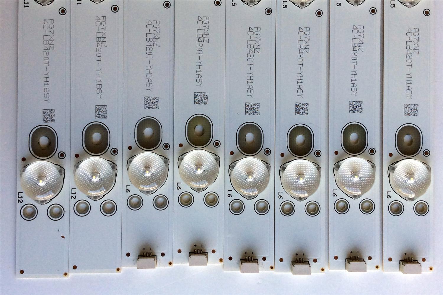 KIT DE LED´S PARA TV (8 PIEZAS) / SANYO TCL-462C750(B3310)-6EA-L / TCL-462C750(B3310)-6EA-R / E334789 / PG7XNZ / 006-P2K1972A / 4C-LB420T-YHASY / 4C-LB420T-YHBSY / TCL-462C750 / PANEL LVF420LGDX E2 V1 / MODELOS DP42D23 / DP42D24 / FW42D25T / PH42B25DG - Imagen 3