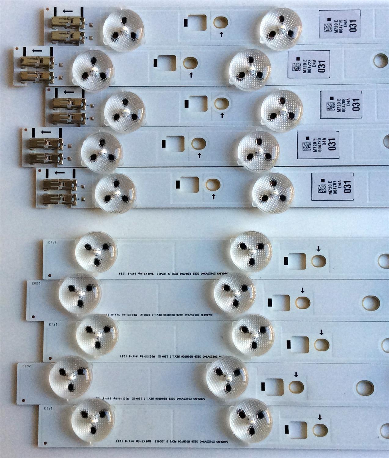 KIT DE LED´S PARA TV (10 PIEZAS) / SAMSUNG 2012SVS40 3228 RIGHT06 REV1.5 120412 / 2012SVS40 3228 LEFT06 REV1.5 120412 / PANEL LTJ400HM08-V / MODELO UN40EH5300FXZA TH01 - Imagen 4