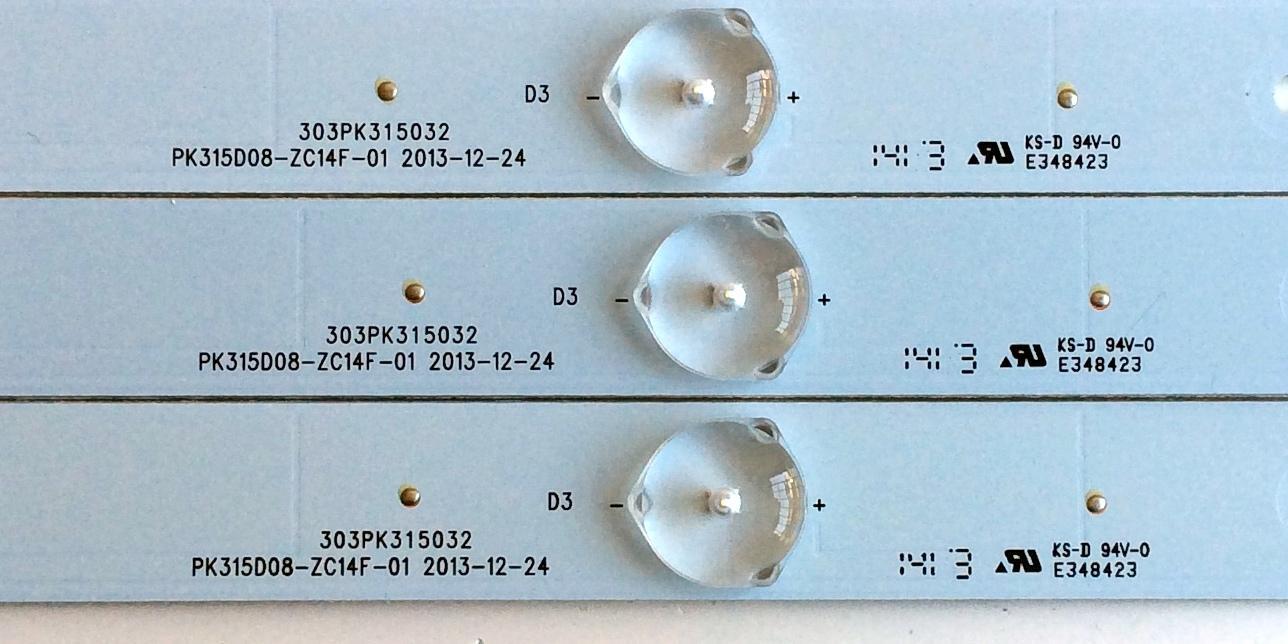 KIT DE LED´S / PARA TV (3 PIEZAS) / PROSCAN 303PK315032 / PK315D08-ZC14F-01 / E348423 / N195C-J / D23950/B21 / 140406A1 / PANEL´S LC320TU3A 01  / LC320TU2A1 / PKD315BA01 / MODELO PLDED3273A-E A1404 - Imagen 4