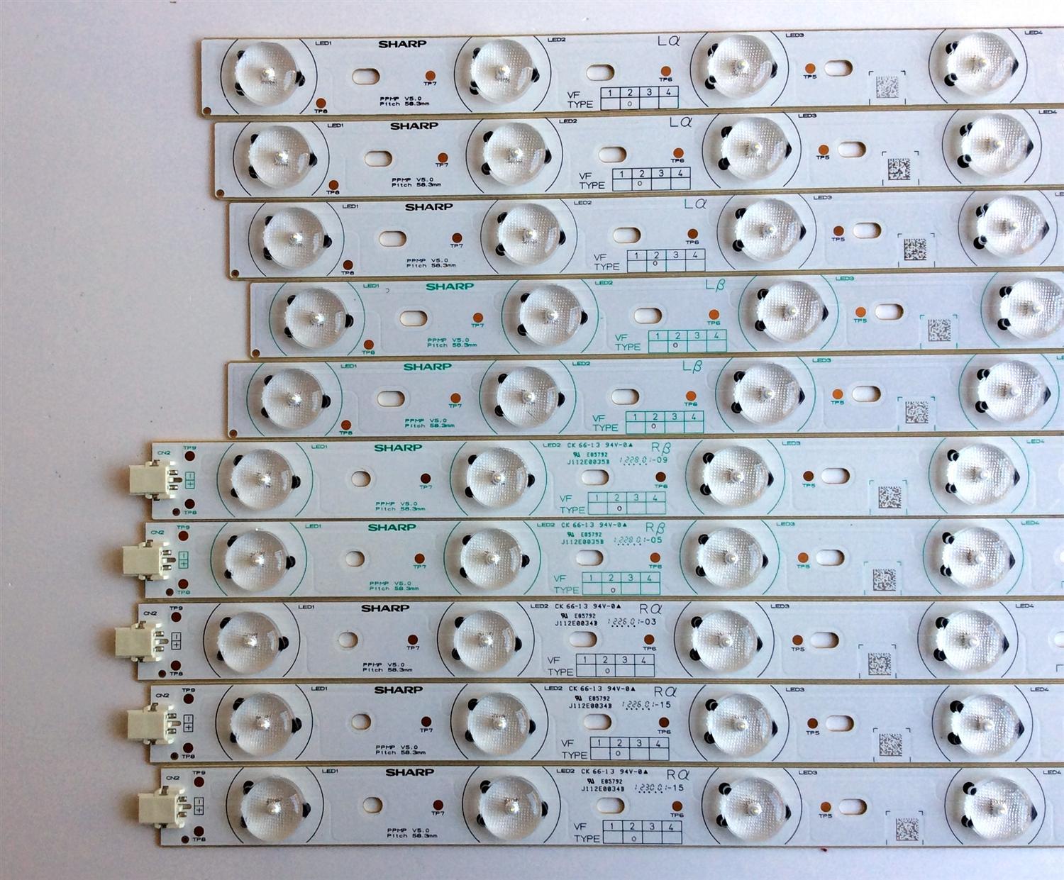 KIT DE LED´S PARA TV (10 PIEZAS) / TOSHIBA J112E0035B / J112E0034B / PANEL LCS400HM03-G03 / MODELO 40L2200U - Imagen 3