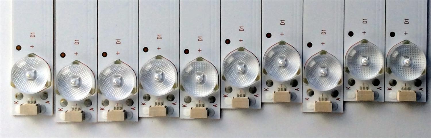 KIT DE LED´S PARA TV (10 PIEZAS) / ACER 303GC490032 / GC49D06-ZC21FG-03 2016-06-21 6S1P / 2010028269-1 / 170526A13 / GC490M03 / PY64080A1 / PANEL BOEI490WQ1/  MODELO EB490QK - Imagen 2