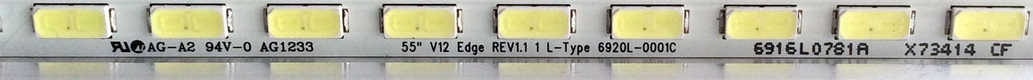 KIT DE LED´S PARA TV (2 PIEZAS) VIZIO 6920L-0001C / 6916L0782A / 6916L0781A / 55" V12 EDGE REV1.1 1 L-TYPE 6920L-0001C / 55" V12 EDGE REV1.1 1 R-TYPE 6920L-0001C / PANEL LC550EUN (SE)(F1) / MODELO M3D550KDE - Imagen 2