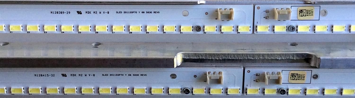 KIT DE LED´S PARA TV SHARP (2 PIEZAS) / NUMERO DE PARTE 2011SSP70 / SLED 2011SSP70 Y 68 5630 REV0 / M120309-29 / M120309-25 / M120309-27 / M120415-32 / M120415-14 / M120415-21 / PANEL LK695D3GV00D / MODELOS LC-70C8470U / LC-70LE845U - Imagen 2