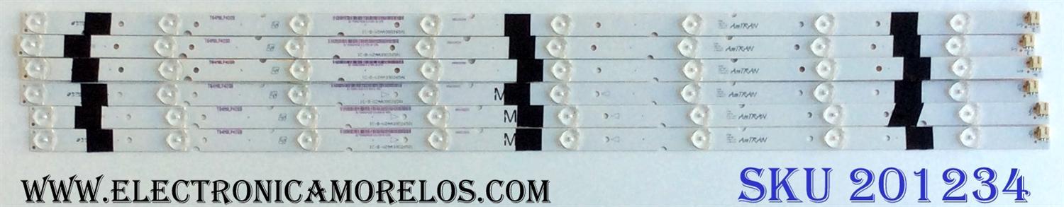 KIT DE LED´S PARA TV (6 PIEZAS) VIZIO IC-B-VZAA39D265B1 / IC-B-VZAA39D265A1 / T84M8LP40SB / PANEL V390HJ1-P02 REV.C1 / MODELO E390I-B0