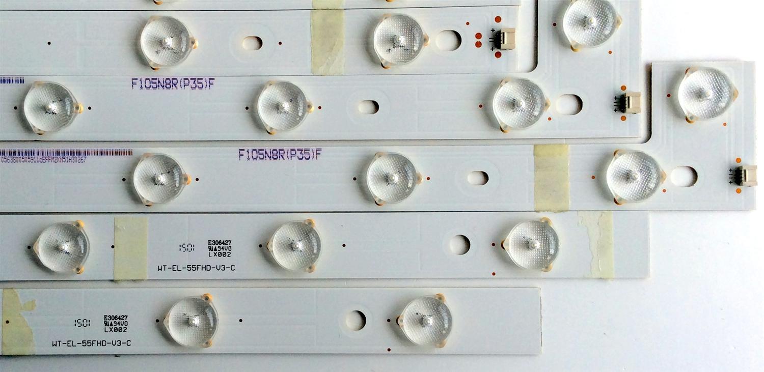 KIT DE LED´S PARA TV (16 PIEZAS) VIZIO WT-EL-55FHD-V2-A / WT-EL-55FHD-V3-B / WT-EL-55FHD-V3-C / F105N8R(P35)F / PANEL T550QVN03.0 / MODELOS M55-C2 / M55-C2 LWZASBAR - Imagen 3