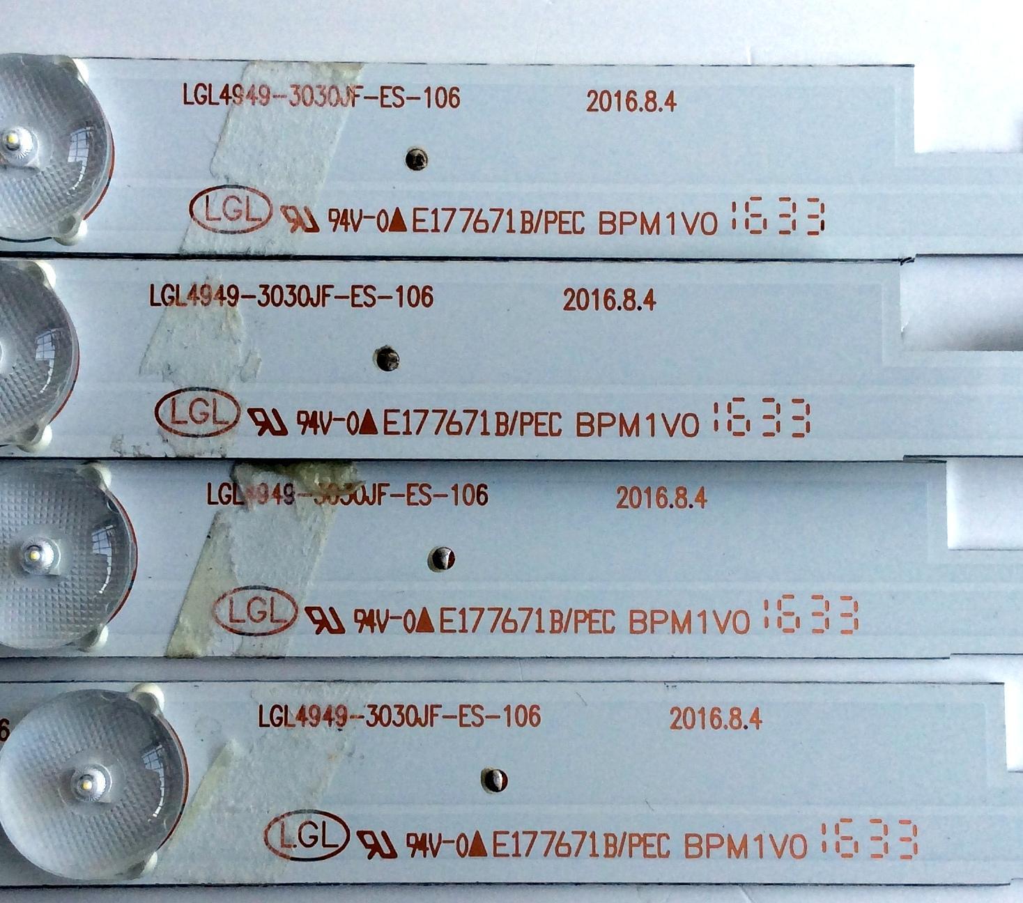 KIT DE LED´S PARA TV (4 PIEZAS) / AVERA LGL4949-3030JF-ES-106 / 161012 18B/M2/30-WY-6102A-B / PANEL LSF490FJ01-L02 / MODELO 49EQX10 - Imagen 3
