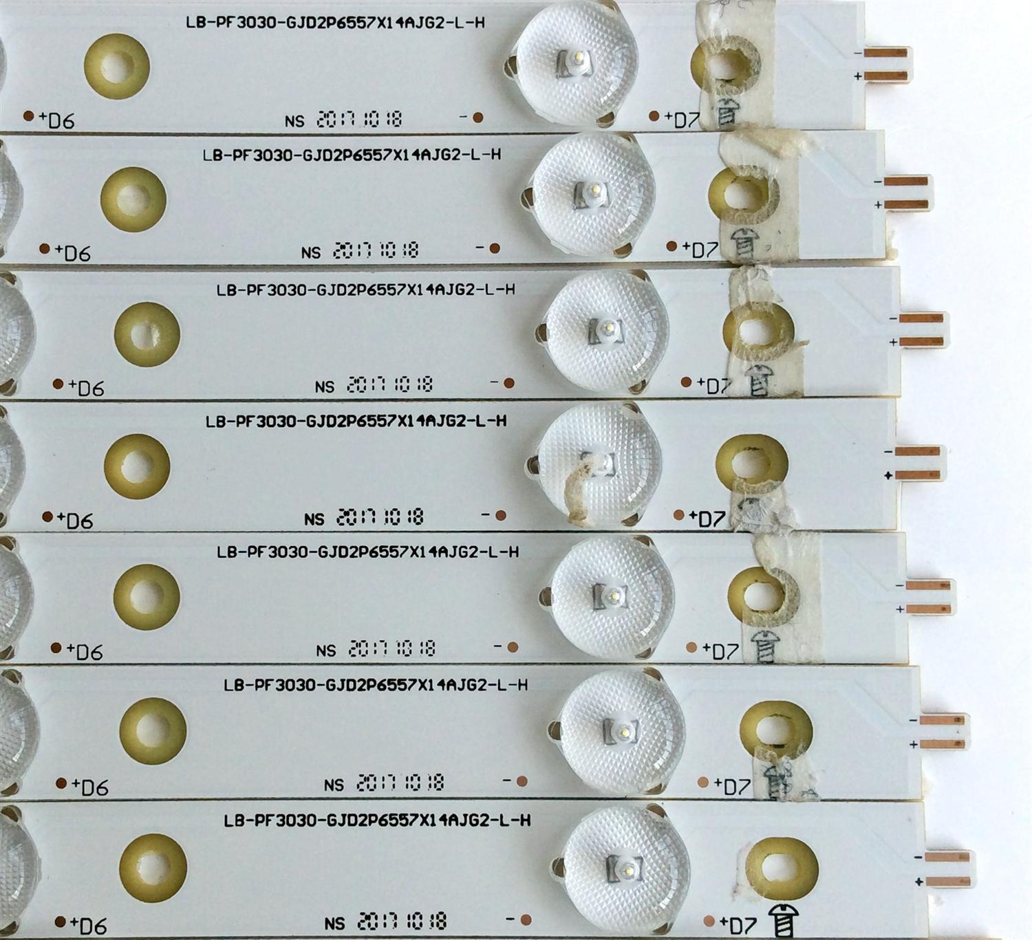 KIT DE LED´S PARA TV (14 PIEZAS) / INSIGNIA LB-PF3030-GJD2P6557X14AJG2-L-H / LB-PF3030-GJD2P6557X14AJG2-R-H / L4T47V6ZBR00 / 210BZ07DL4334DM00X / 55AJG2-L / 55AJG2-R / PANEL TPT550U1-QVN05.U / MODELO NS-55DR620NA18 - Imagen 3