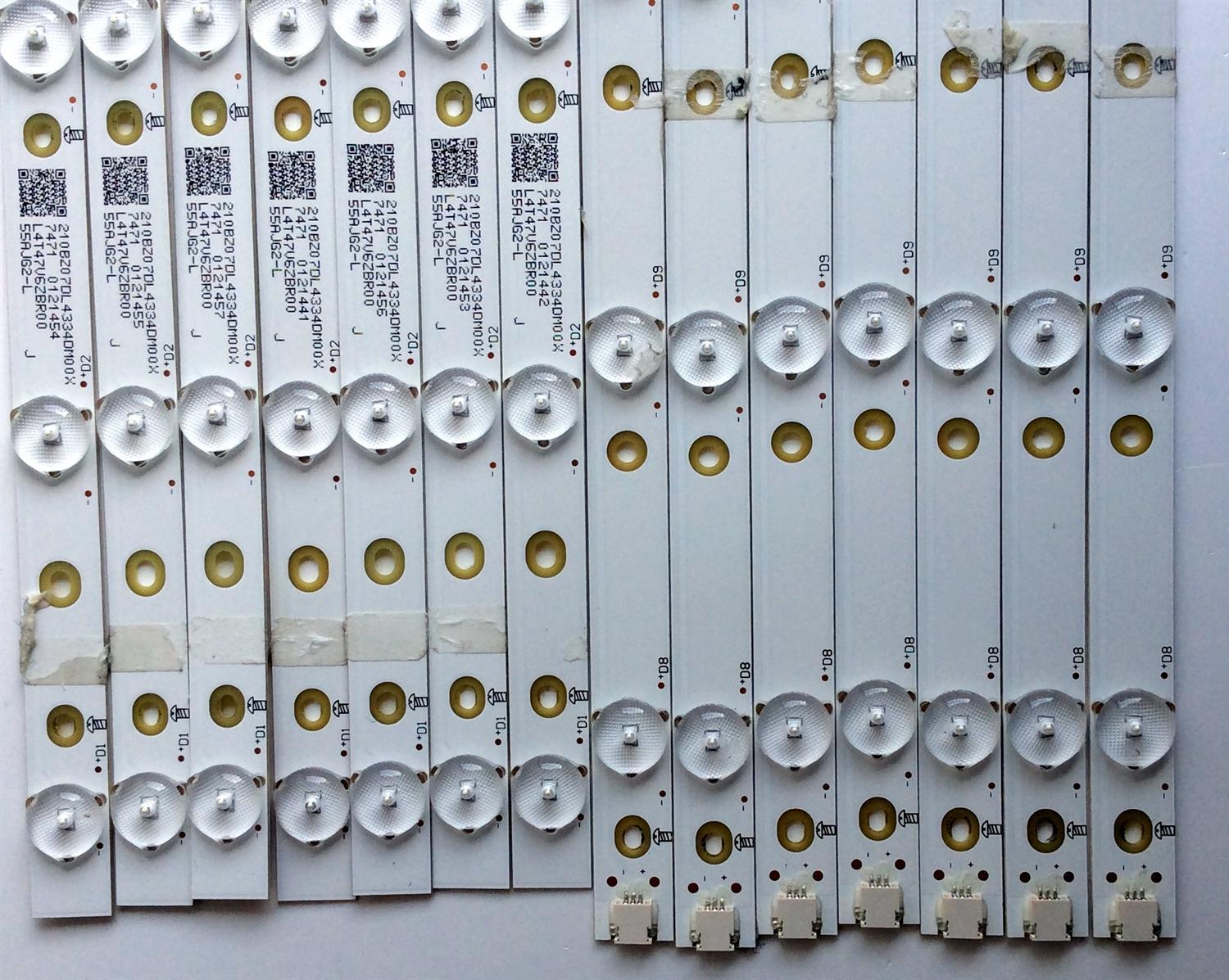 KIT DE LED´S PARA TV (14 PIEZAS) / INSIGNIA LB-PF3030-GJD2P6557X14AJG2-L-H / LB-PF3030-GJD2P6557X14AJG2-R-H / L4T47V6ZBR00 / 210BZ07DL4334DM00X / 55AJG2-L / 55AJG2-R / PANEL TPT550U1-QVN05.U / MODELO NS-55DR620NA18 - Imagen 4