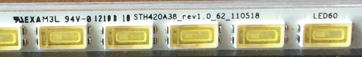 LED PARA TV / INSIGNIA 110518 / STH420A38_rev1.0_62_110518 / JT-1108046 A 120322 / PANEL´S BE420FF-B57(1000) / HE420FF-B57 / MODELO  NS-42E440A13 Rev.A - Imagen 3