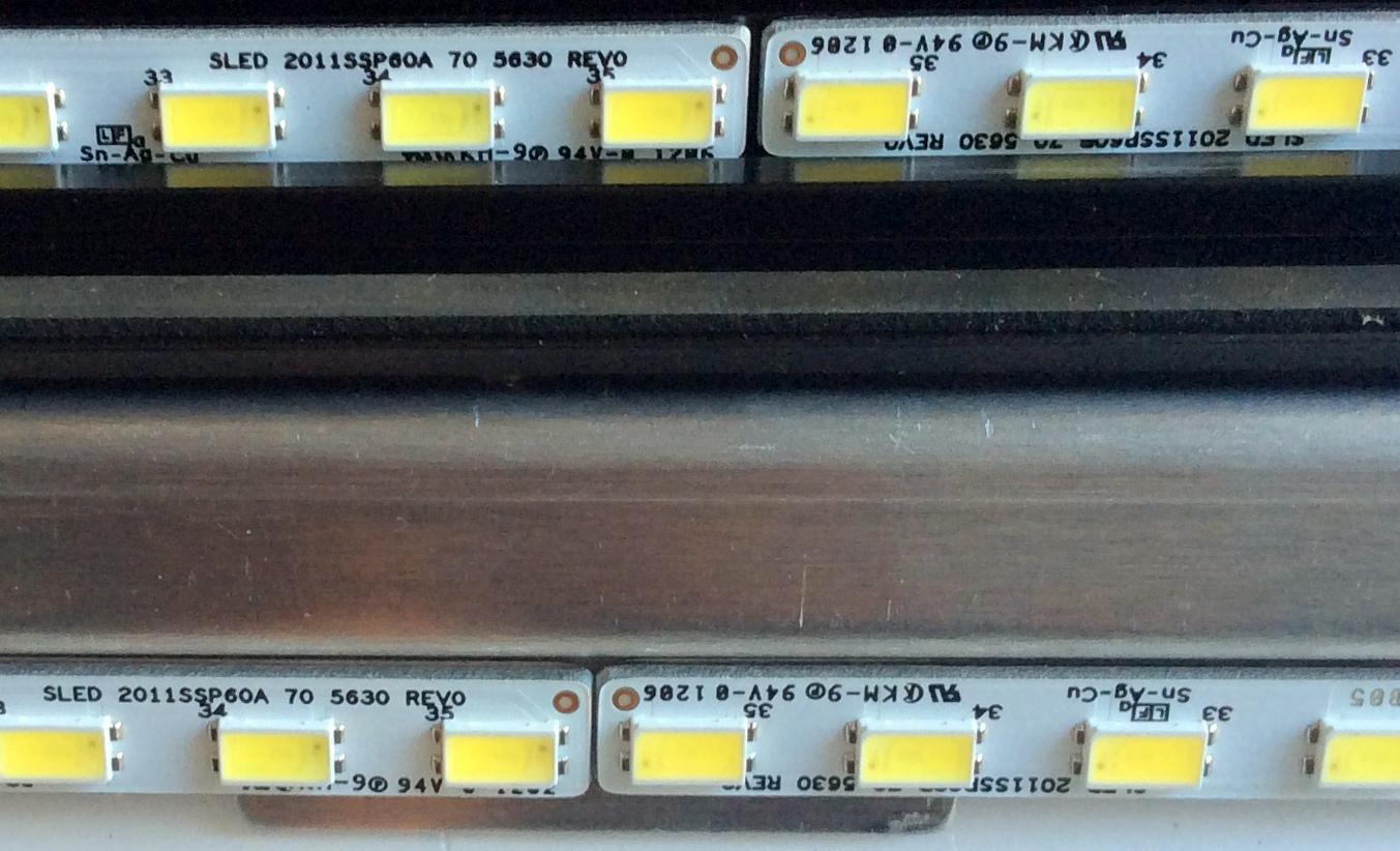 KIT DE LED´S PARA TV (2PIEZAS) / SHARP SLED 2011SSP60B 70 5630 REV0 / SLED 2011SSP60A 70 5630 REV0 / RB040WJ / PANEL LK600D3HB70Z / MODELOS LC-60C7450U / LC-60C7450C - Imagen 2