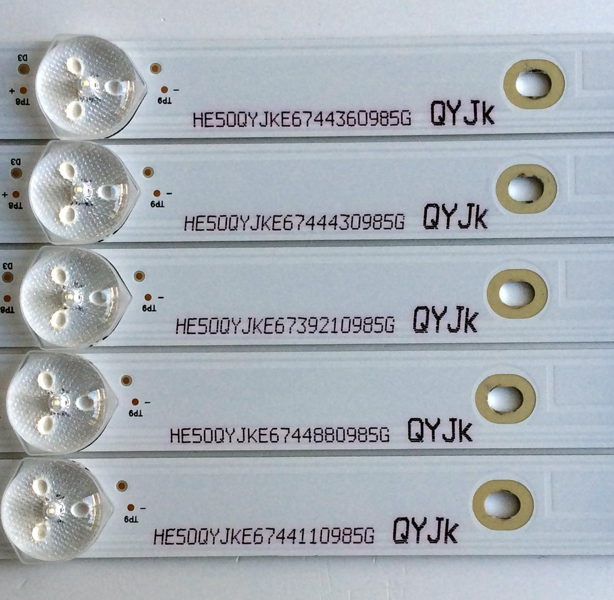 KIT DE LED´S PARA TV (5 PIEZAS) / HISENSE 1180118 / 15ma031RR-B1 / HE50QYJKE67 / Hisense_50_HD500M3U51-TA_5x10_3030C_552P / PANEL HD500M3U51-TA\S1\GM\ROH / 216944  / MODELO 50H8C - Imagen 4