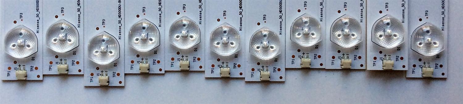KIT DE LED´S PARA TV (11 PIEZAS) / HISENSE 1149320 / HE50SLKVH / 127MA42R-B1 / Hisense_50_HD500DU-B01_010_11x6_3030C_6S1P REV.V1 / PANEL HD500DU-B01(010)\F2\SS0\GM\ROH / MODELO 50H6C / 50H7GB1 - Imagen 3